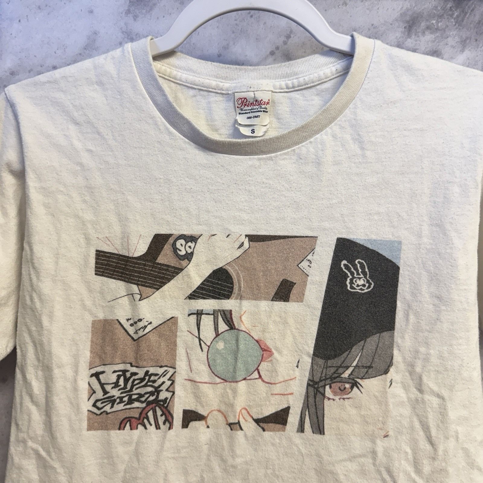 Japanese Brand Hyper Girl Anime Graphic T Shirt Womens Small White Short Sl Size S / US 4 / IT 40 - 1 Thumbnail