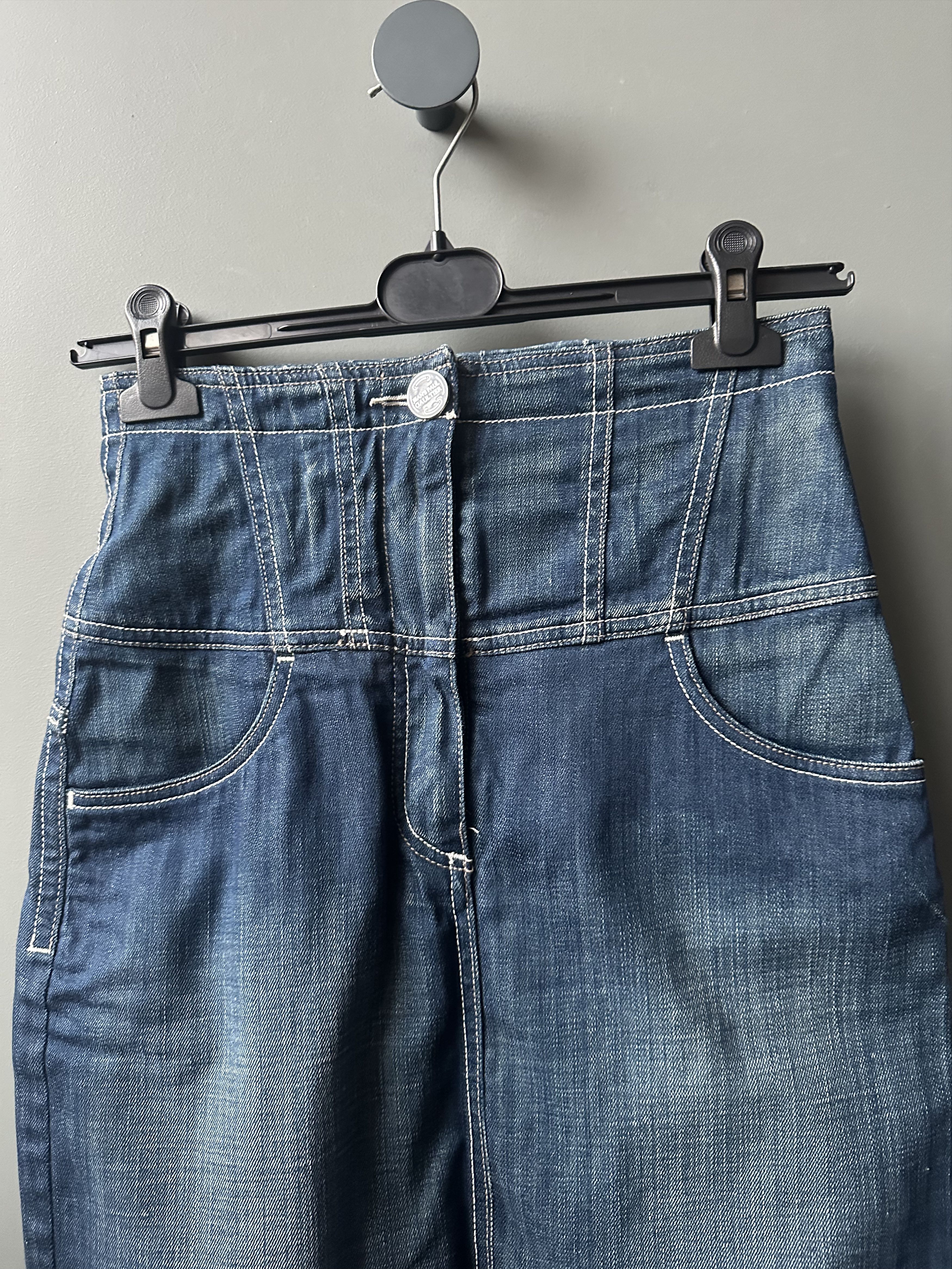Jean Paul Gaultier Jean Paul Gaultier Mid-length Denim Skirt Size 27" / US 4 / IT 40 - 2 Thumbnail