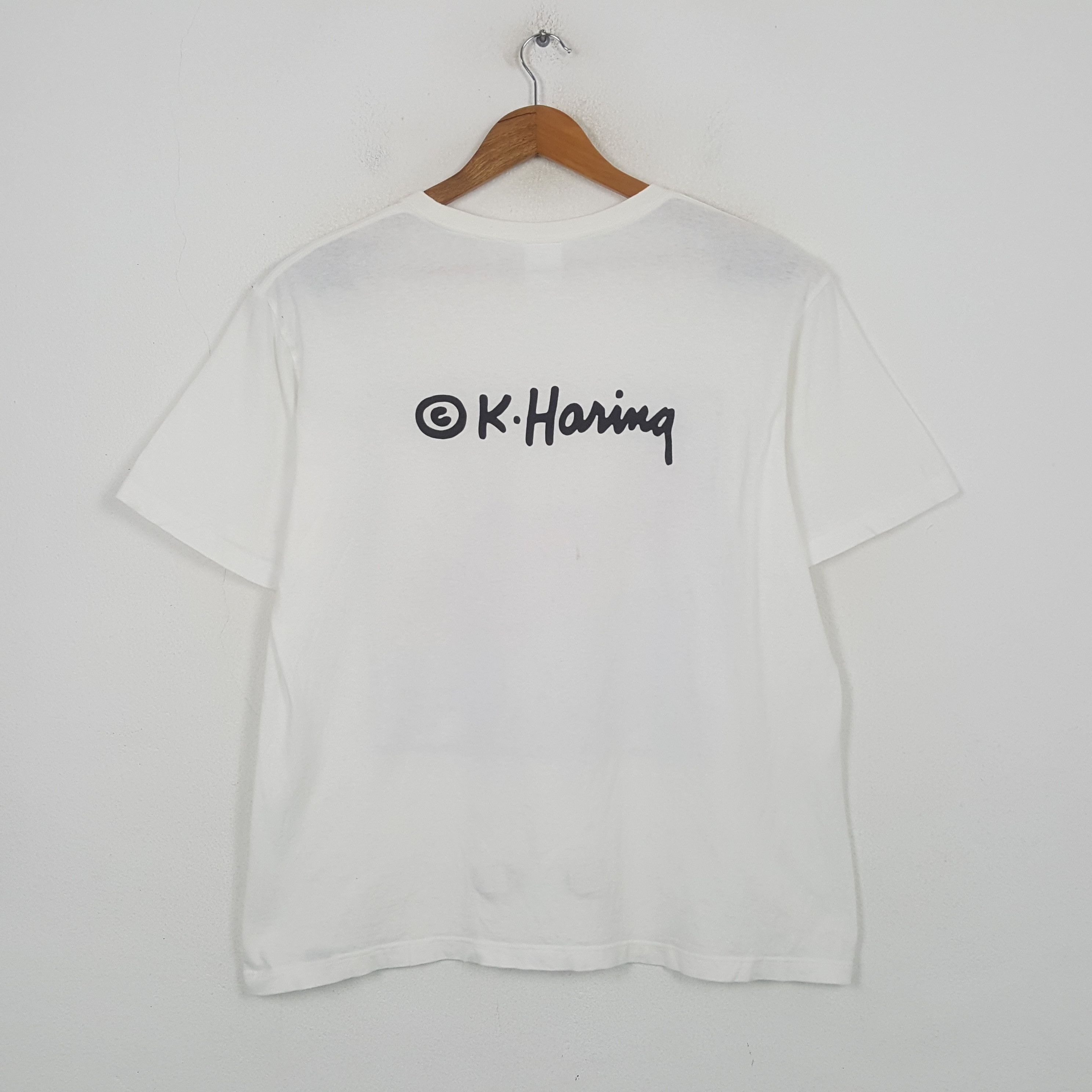 Keith Haring Vintage Keith Haring Pop Art Drowning T-shirt C294N78 Size US XL / EU 56 / 4 - 3 Thumbnail