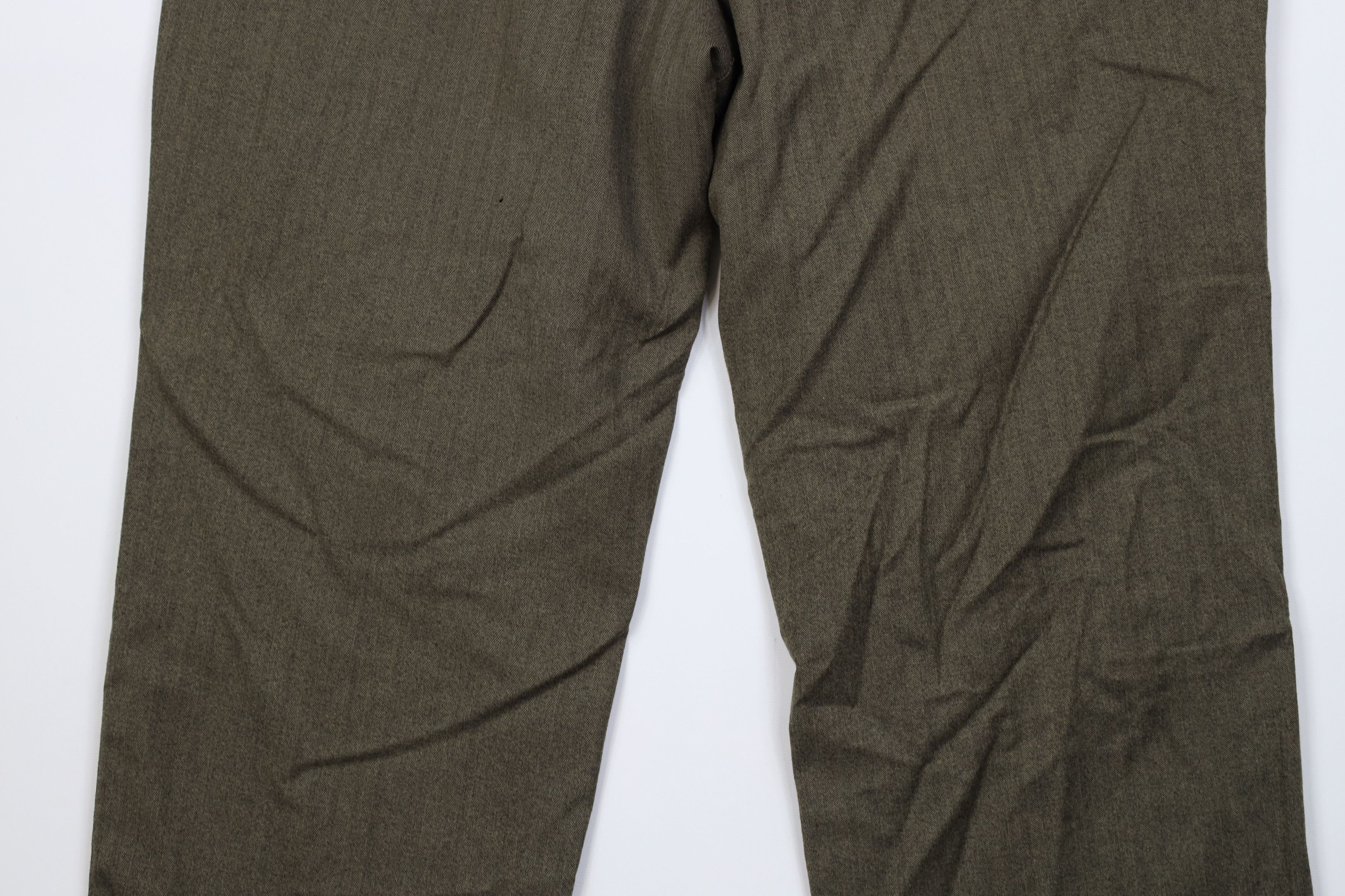 Vintage Vintage 90s Streetwear Wool Herringbone Wide Leg Chino Pants Size US 36 / EU 52 - 12 Thumbnail
