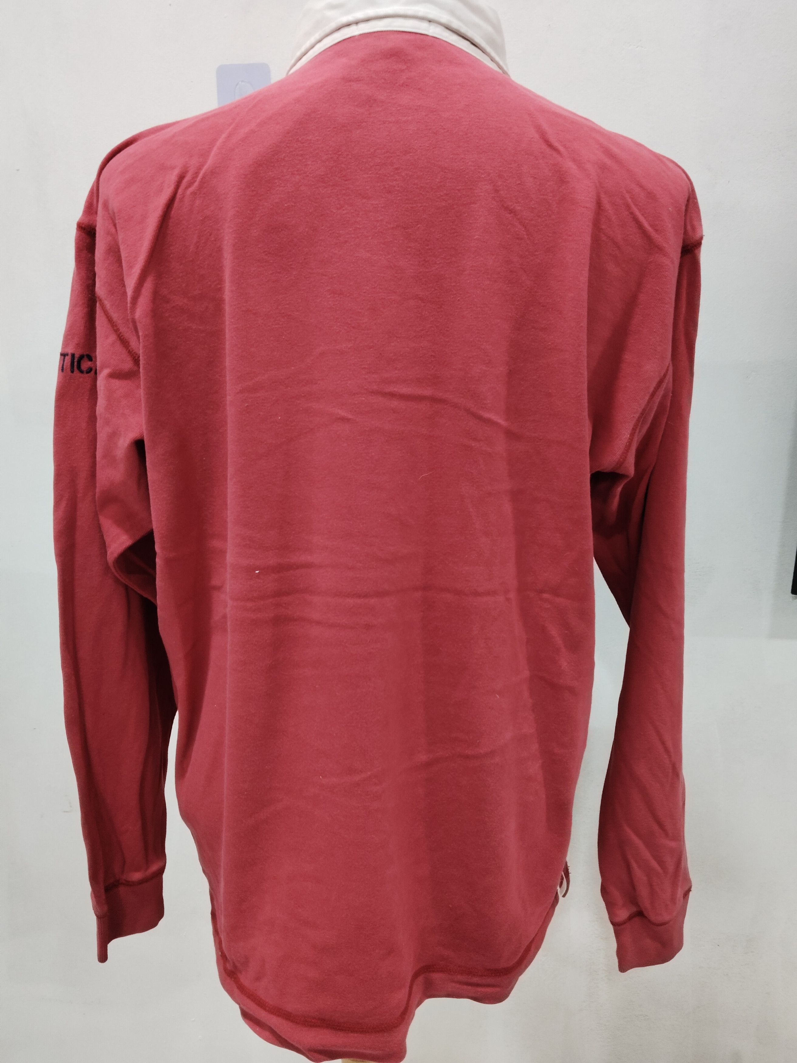 Nautica × Vintage Vintage Nautica Rugby Long Sleeve Tshirt Size US XL / EU 56 / 4 - 3 Thumbnail