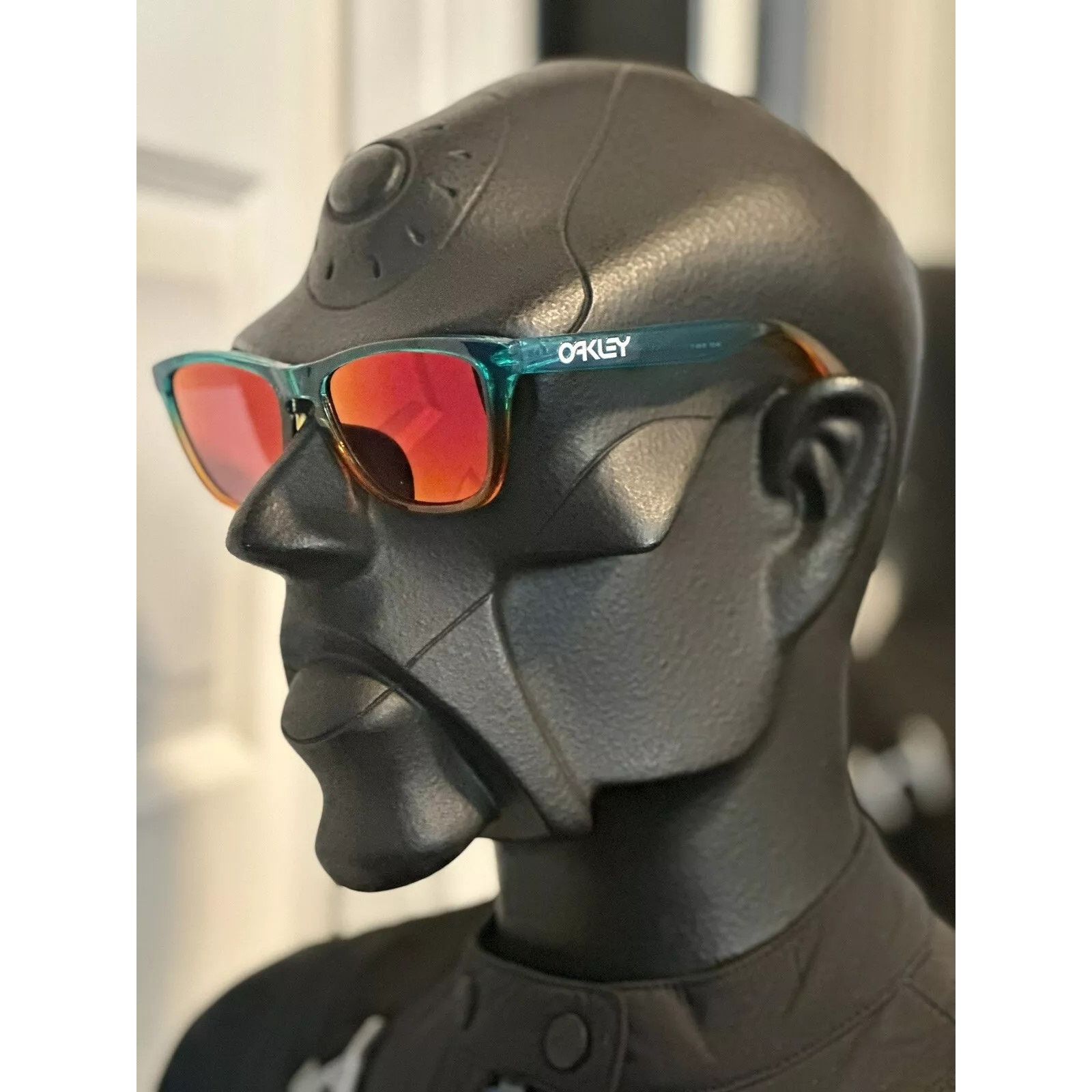 image of New Oakley Frogskins Sunglasses Fire/flor Fade Ruby Iridium in Red, Men's
