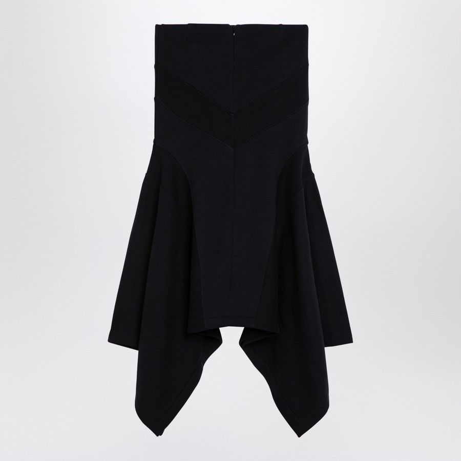 The Attico o1d2blof1024 Asymmetric Cotton Skirt In Black Size 27" / US 4 / IT 40 - 2 Thumbnail