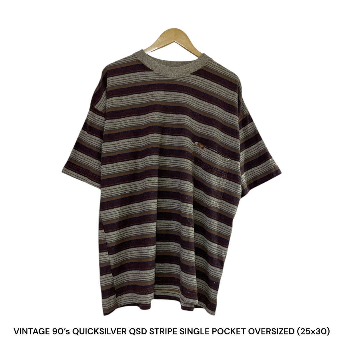 Quicksilver × Quiksilver Vintage 90’s Rare Surf Quicksilver QSB Stripe Single Pocket Size US XL / EU 56 / 4 - 1 Thumbnail