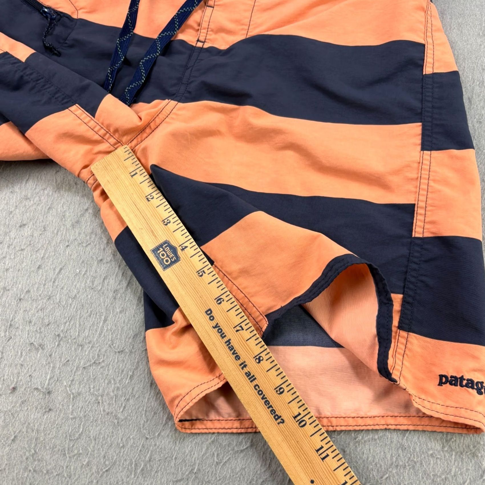 Patagonia Patagonia Board Shorts Mens 30 Orange Striped Wavefarer Bathing Suit Bottoms Size US 30 / EU 46 - 6 Thumbnail