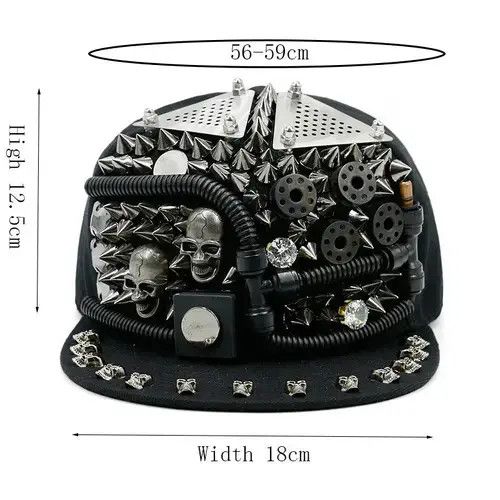 Japanese Brand Skull Metal SnapBack Size ONE SIZE - 3 Thumbnail