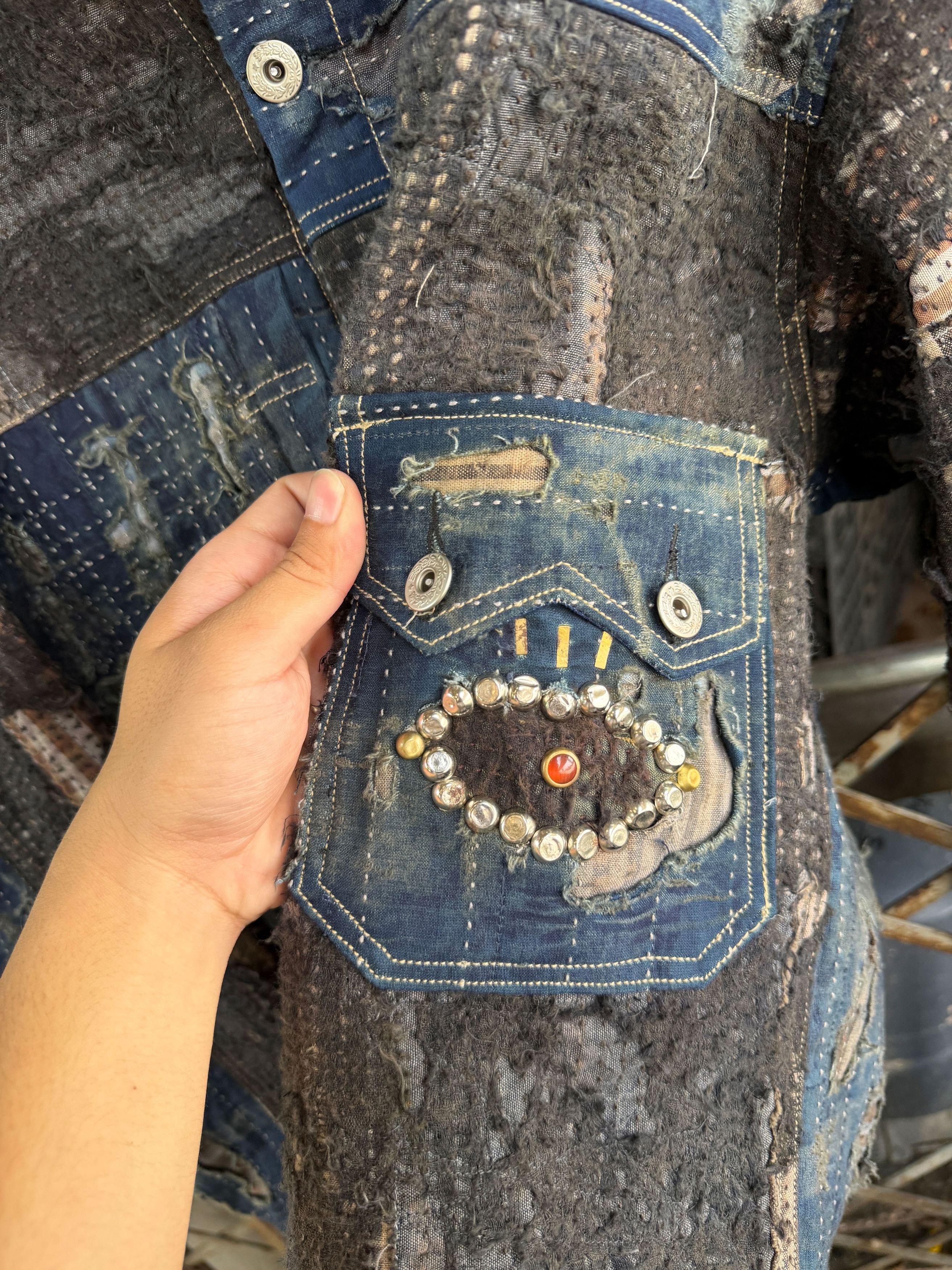 Japanese Brand 1/1 Boro Patchwork Denim Jacket Size US L / EU 52-54 / 3 - 6 Thumbnail