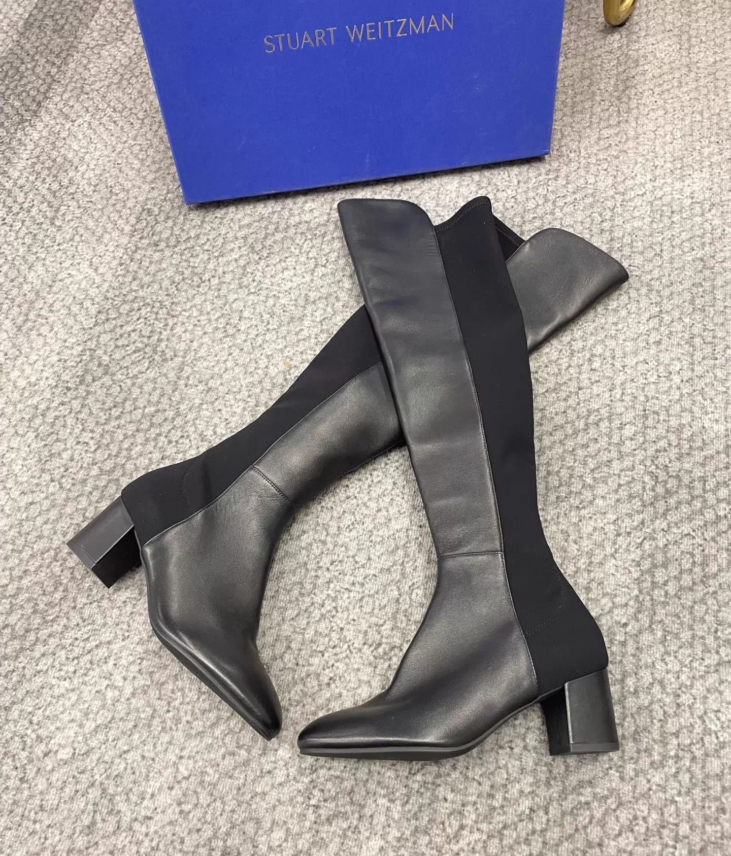 Other Pre-owned SW Black Stretchy Knee-high Boots 35 Size US 4.5 / IT 34.5 - 2 Thumbnail