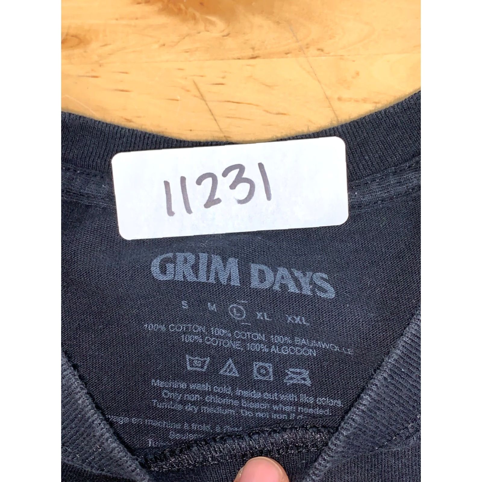 Vintage Grim Days Graphic Shirt Mens L Black Short Sleeve T-Shirt 11231 Size US L / EU 52-54 / 3 - 3 Thumbnail