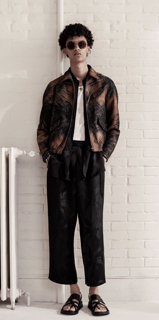 Saint Laurent Paris Saint Laurent Palm Tree Jacquard Jacket Size US S / EU 44-46 / 1 - 1 Thumbnail