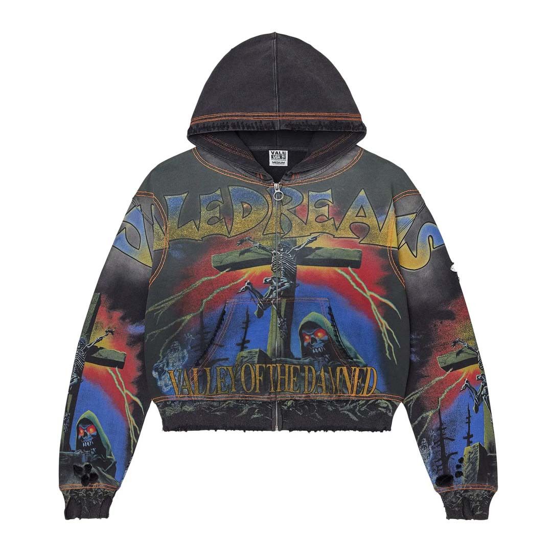 Vale Forever Damned Big Zip Up Hoodie 'Black' Size US XL / EU 56 / 4 - 1 Thumbnail