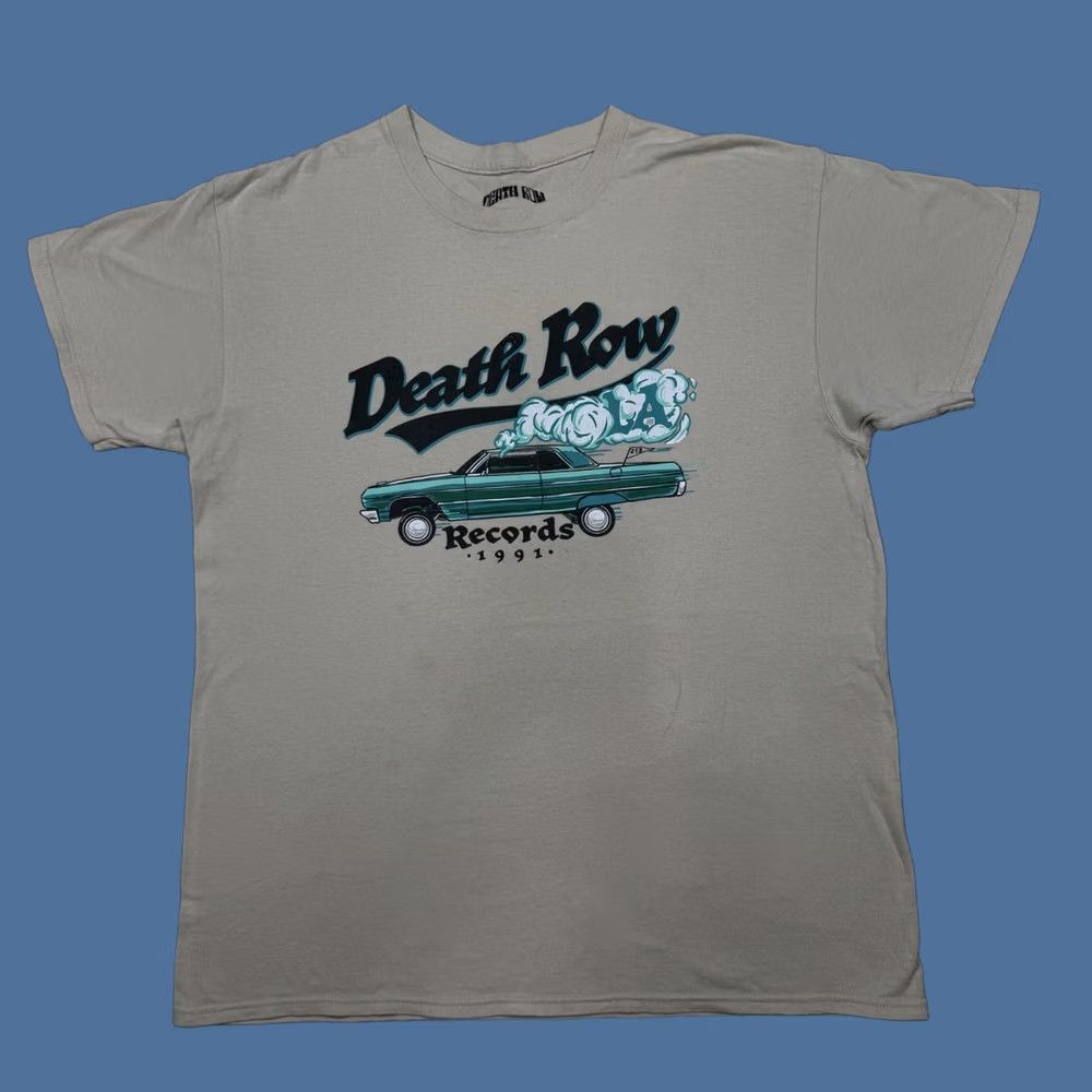 Ripple Junction Death Row Records Nike Shirt Casual Rap Tee Beige Short Sleeve Crew Neck Men L Ripple Junction Cotton Jersey Regular Size US L / EU 52-54 / 3 - 1 Thumbnail