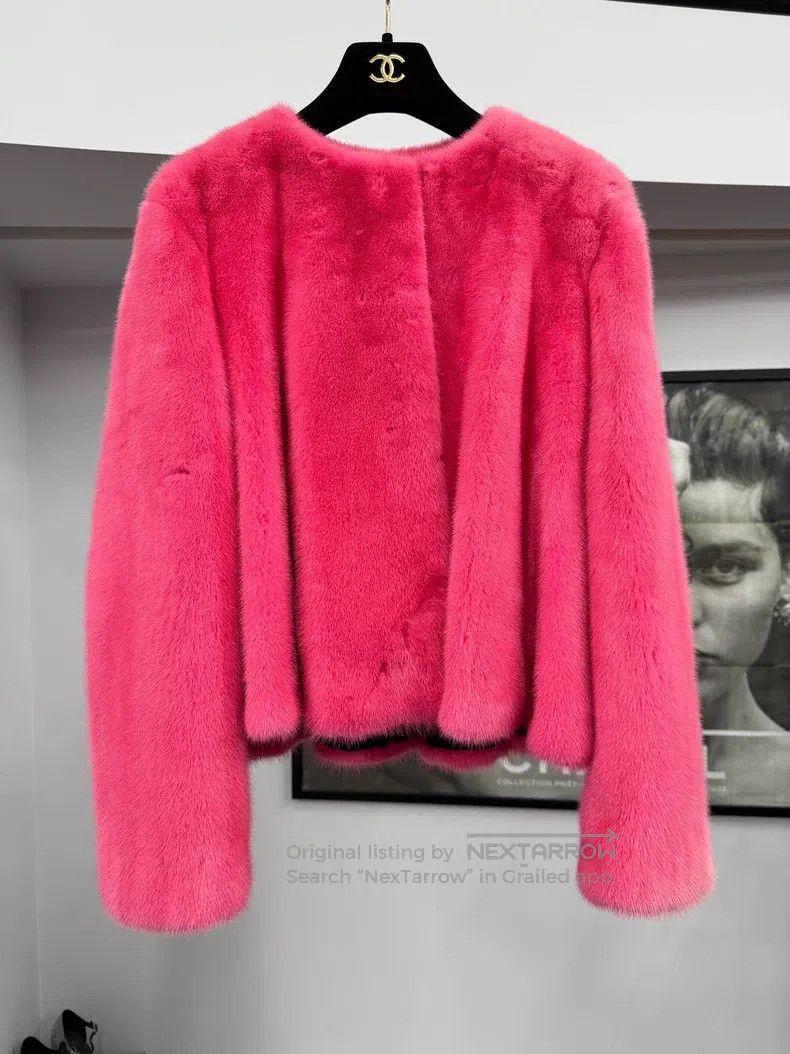 Dior Dior Peach-red mink fur coat Size XS / US 0-2 / IT 36-38 - 1 Thumbnail