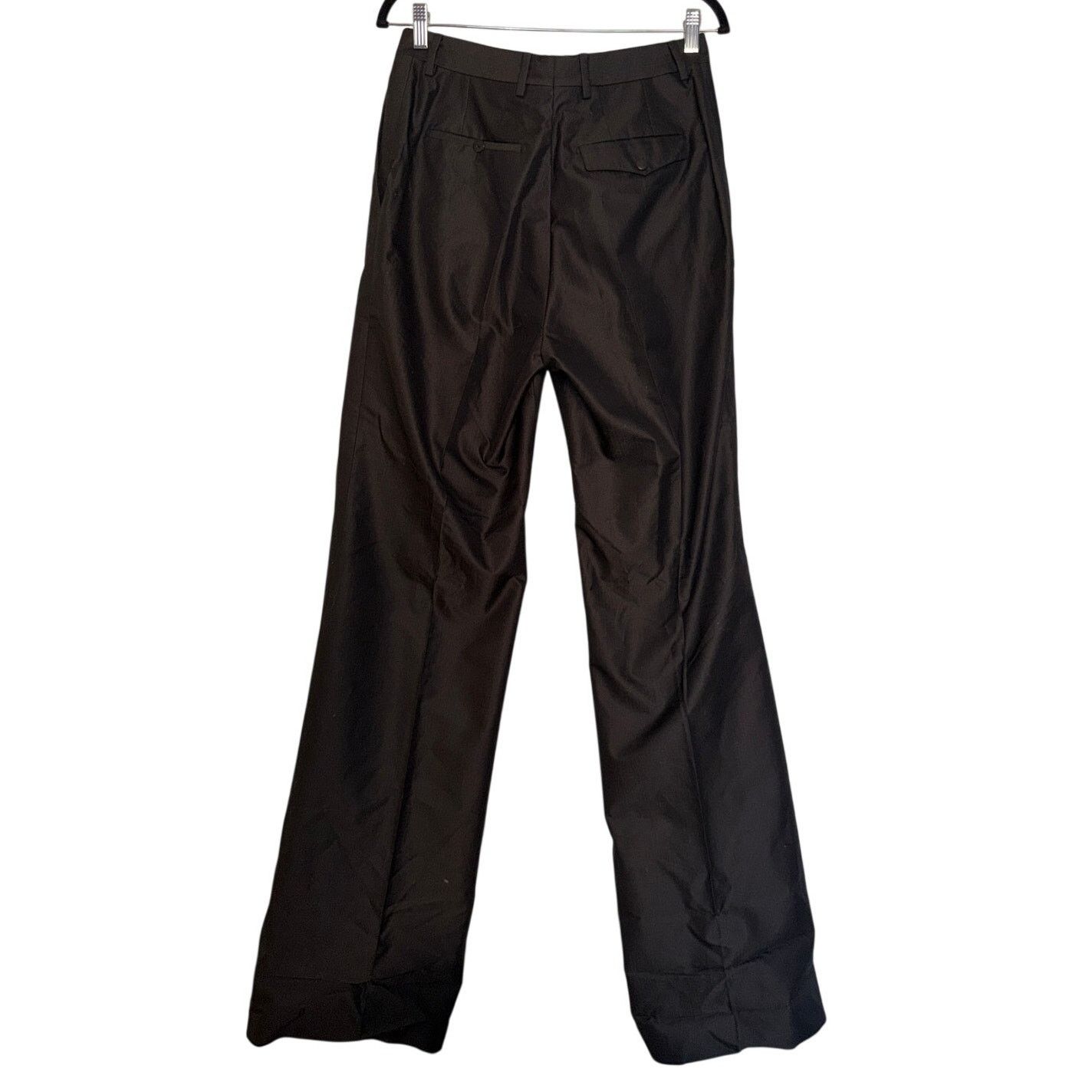 Lanvin Lanvin NWOT Dark Brown Cotton-Wool-Mohair Blend Dress Pants Size US 30 / EU 46 - 2 Thumbnail