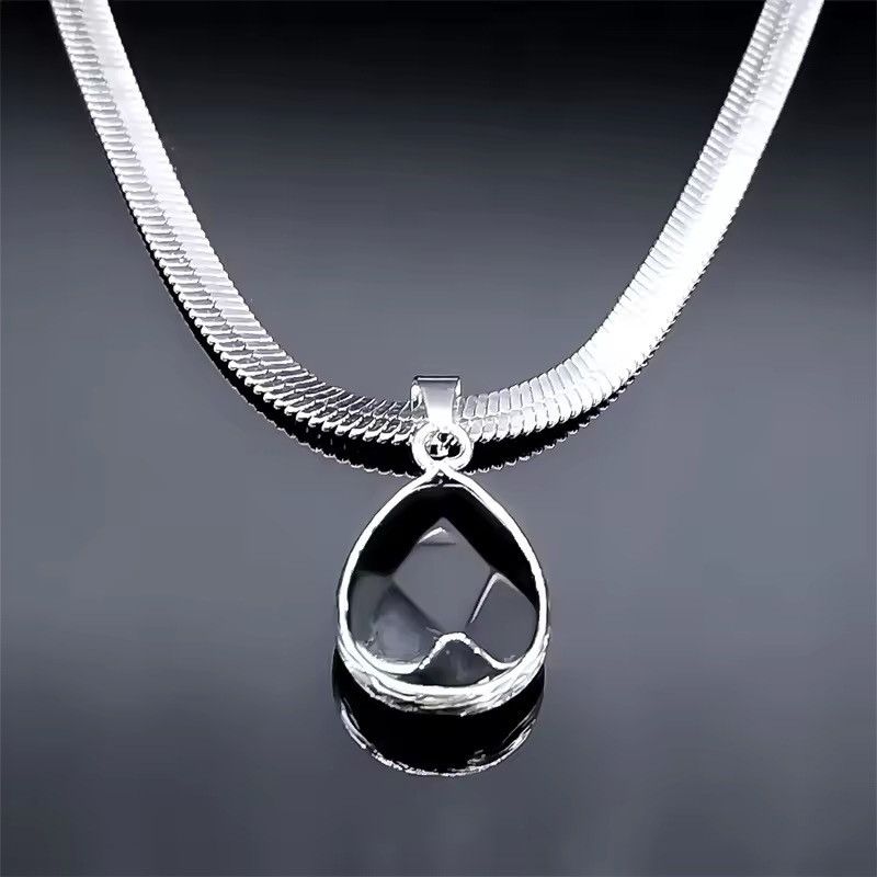 Japanese Brand × Vintage Water Drop Black Obsidian Necklace Size ONE SIZE - 4 Thumbnail