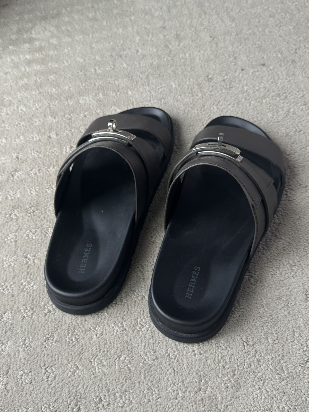 Hermes Hermes Birkin Strap Leather Rare Mens Runway Sandals Size 11 Size US 11 / EU 44 - 5 Thumbnail