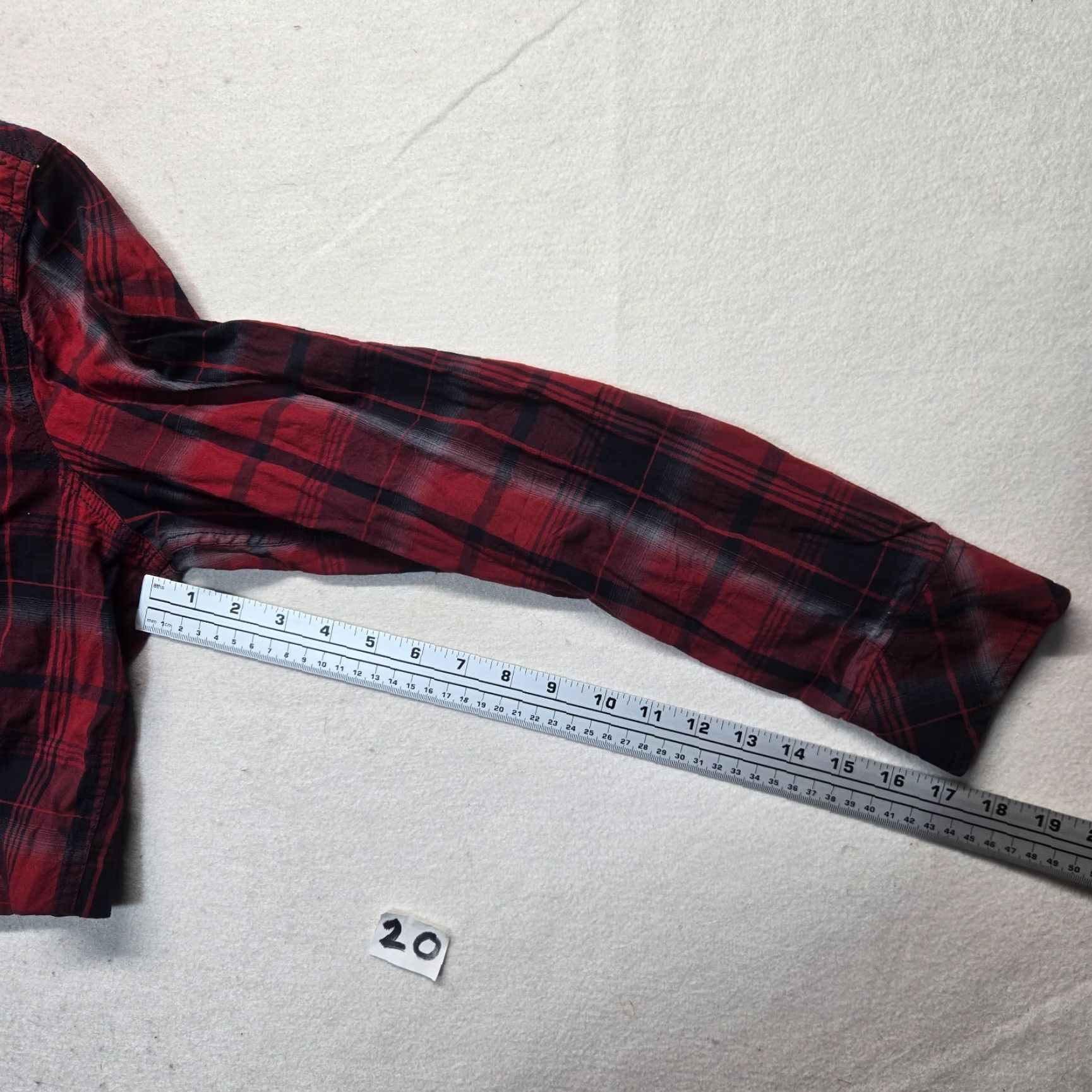 Vintage Rock & Republic Shirt Cropped Women's L Red Plaid Long Sleeve Button-Up 90s Retro Women's L Size L / US 10 / IT 46 - 5 Thumbnail