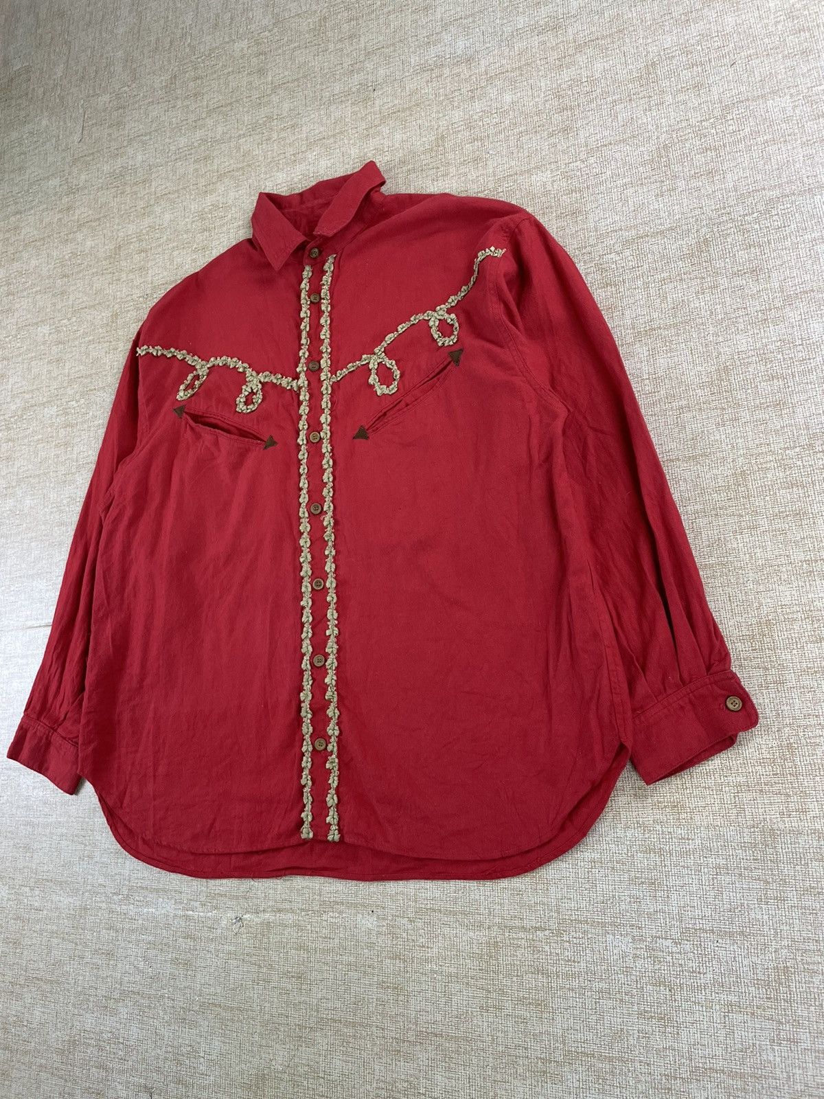 Beauty Beast × Japanese Brand × Vintage VINTAGE HIPS CLUB Western Style Button Ups Shirt Size US L / EU 52-54 / 3 - 3 Thumbnail