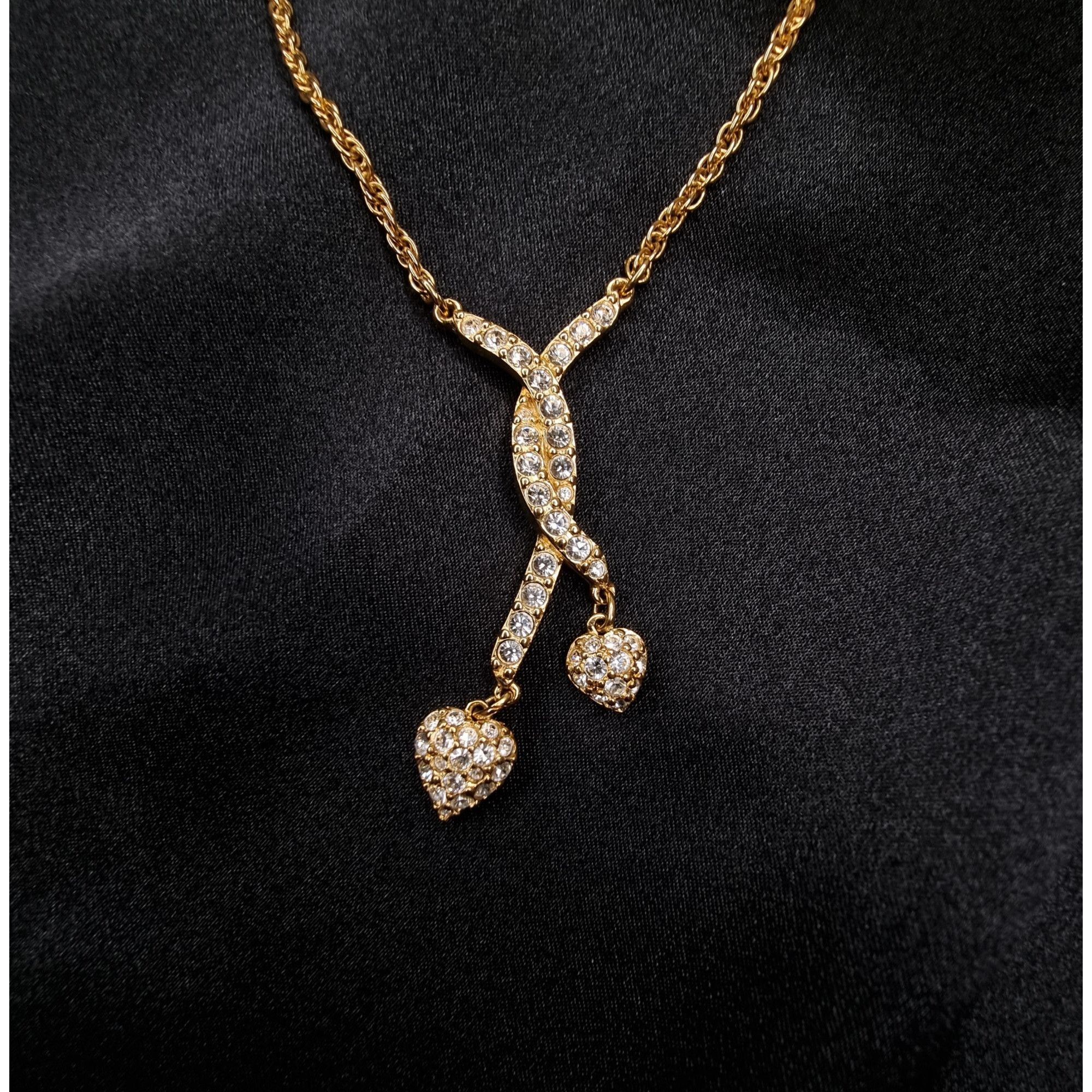 Swarovski Vintage Swarovski Gold-Tone Necklace With Crystals & Heart P Size ONE SIZE - 1 Thumbnail