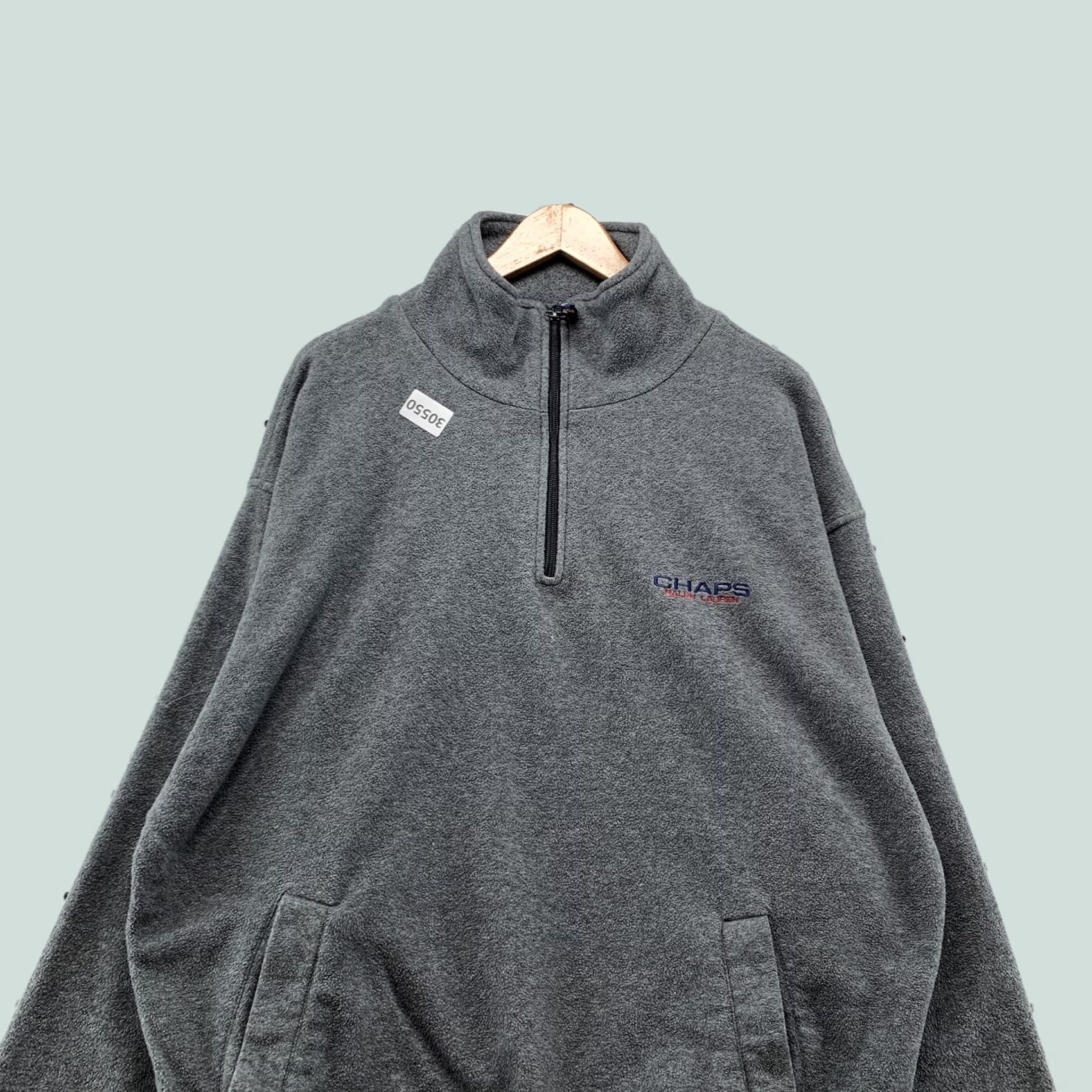 Chaps VINTAGE 90s Chaps Ralph’s Lauren 1/4 Zip Pullover Sweatshirt Men’s XL Gray 27x28 Size US XL / EU 56 / 4 - 1 Thumbnail