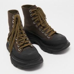Alexander McQueen o1y1024 Ankle Boots in Military Green Size US 6 / EU 39 - 1 Thumbnail