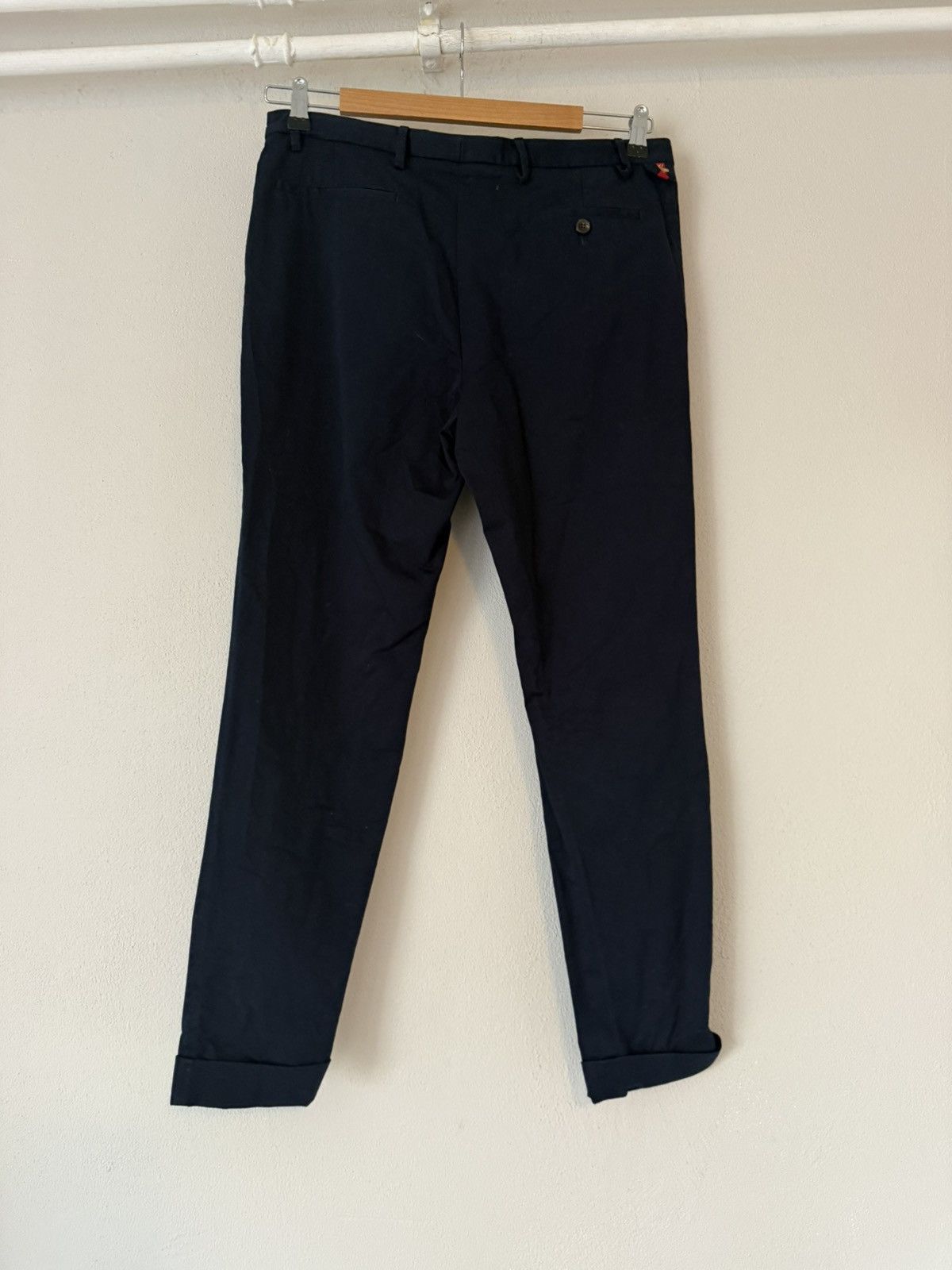 Gucci Navy Cotton-Stretch Trousers with Bee Patch Size US 30 / EU 46 - 2 Thumbnail