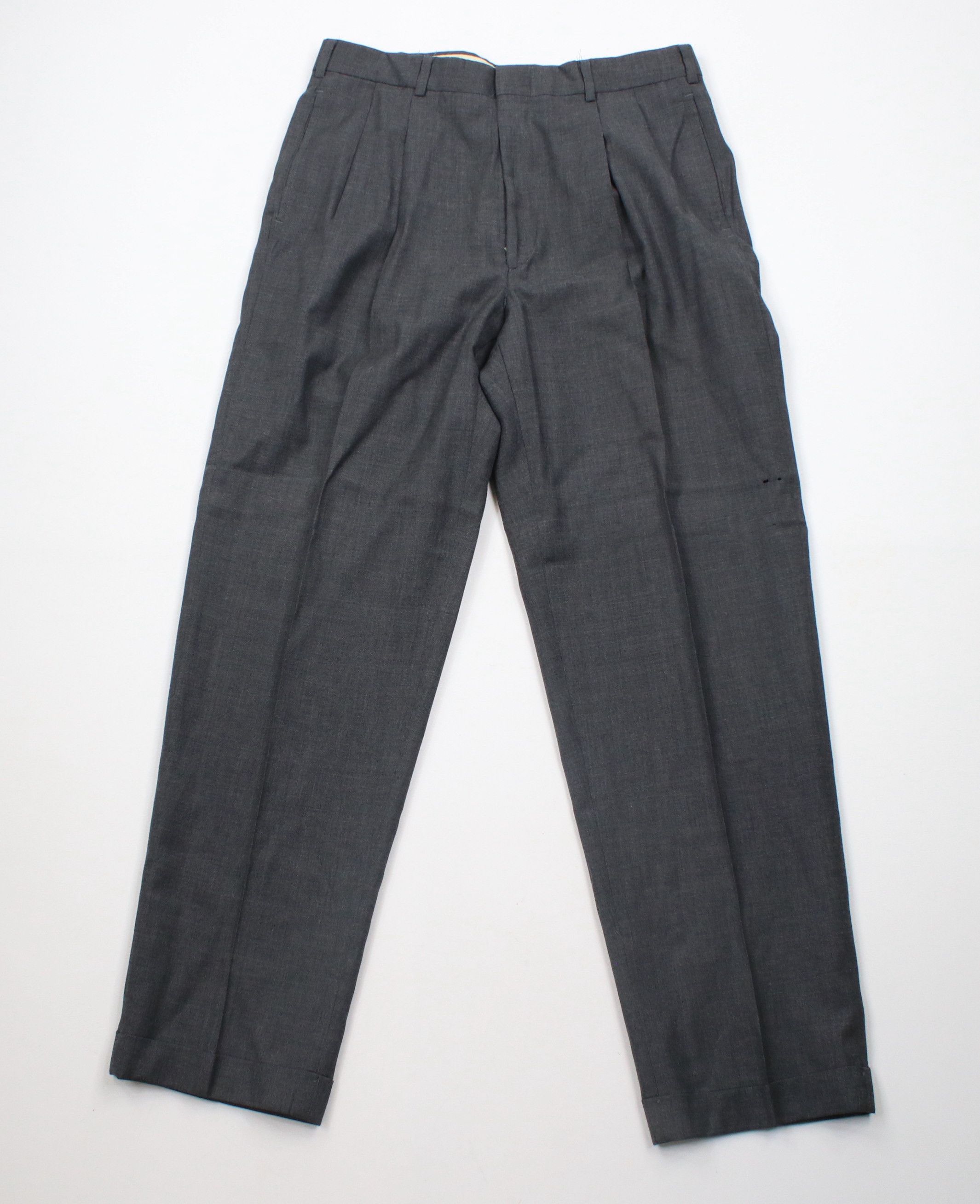 Tommy Hilfiger × Vintage Vintage 90s Tommy Hilfiger Wool Pleated Cuffed Chino Pants Size US 30 / EU 46 - 1 Thumbnail