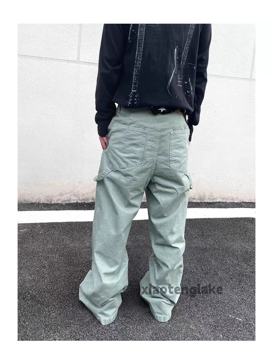Vintage xz washed faded loose baggy hiphop carpenter cargo pants Size US 32 / EU 48 - 2 Thumbnail
