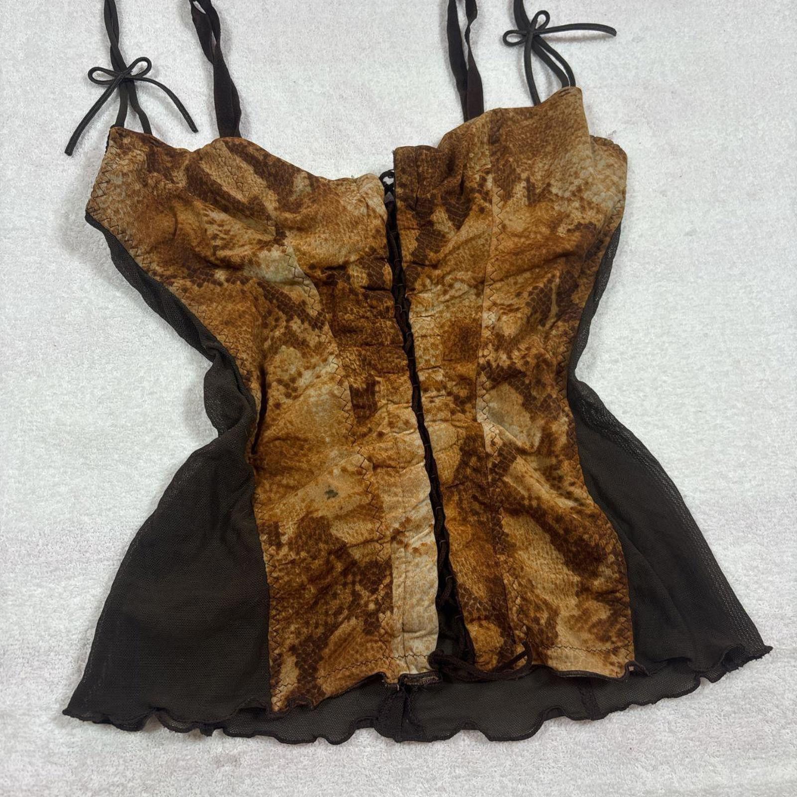 Other y2k vintage euro mesh corset top Size ONE SIZE - 1 Thumbnail