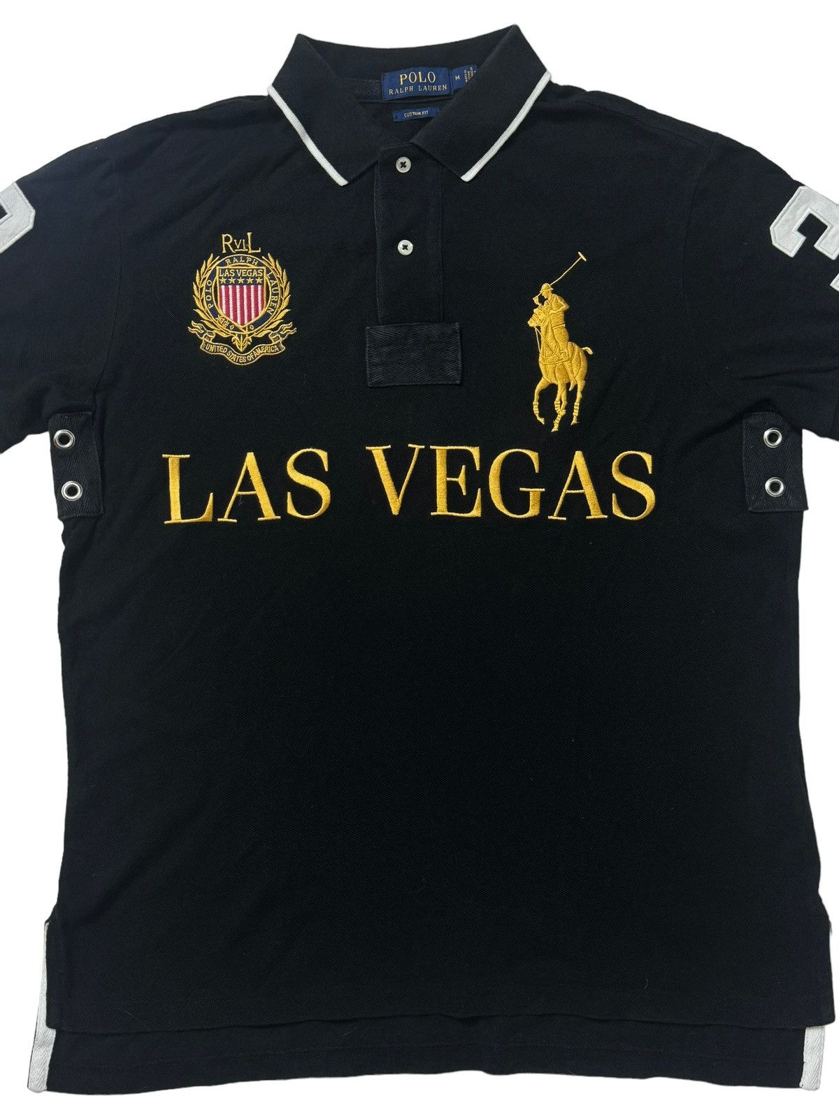 Polo Ralph Lauren LAS VEGAS ポロシャツ SP 黒 Luxury × Polo Ralph Lauren × Streetwear Polo Ralph Lauren