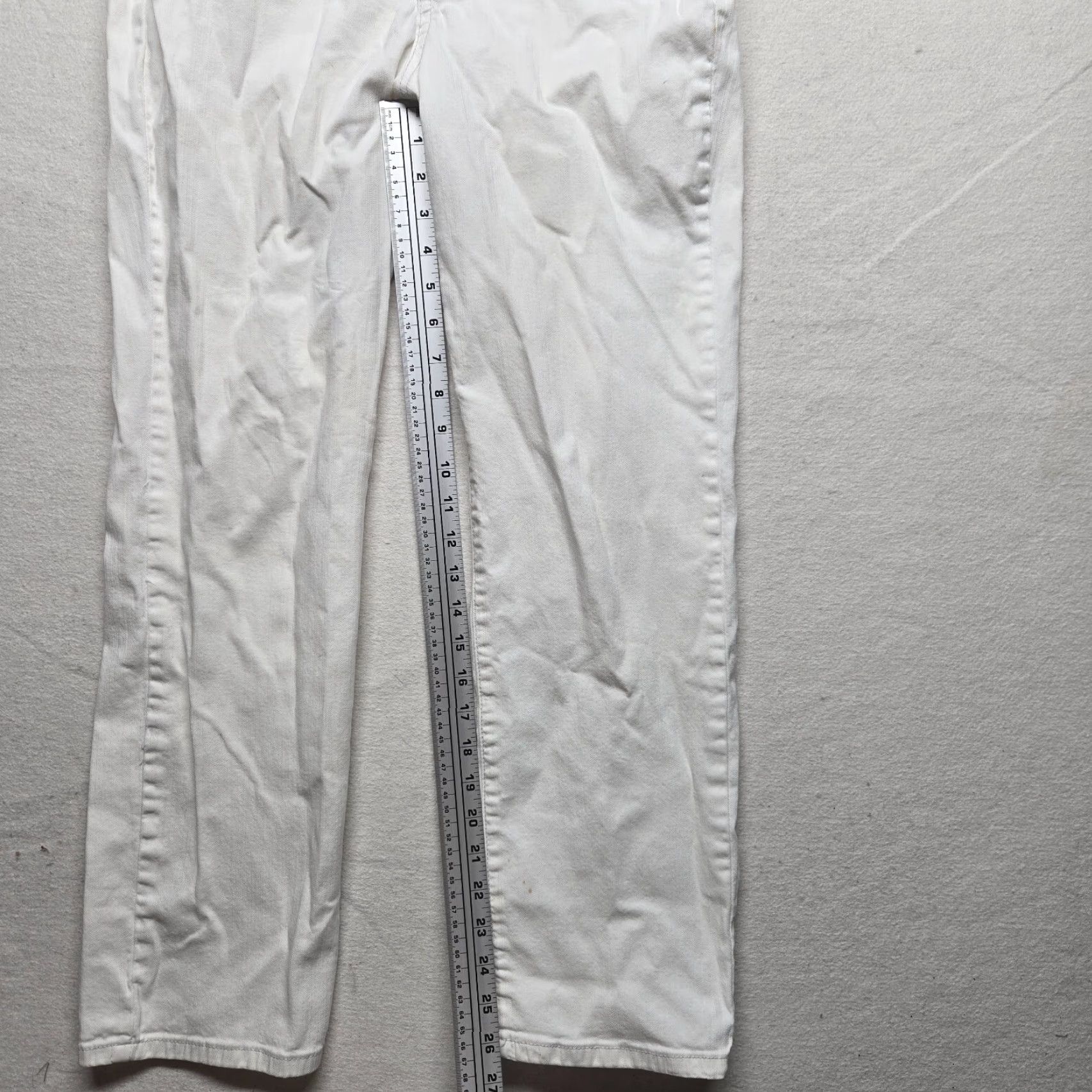 Vintage Bandolino Jeans Women's Solid White Pants 10P Petite Adult Size Womens Straight Pant Boys? Size 32" / US 10 / IT 46 - 6 Thumbnail