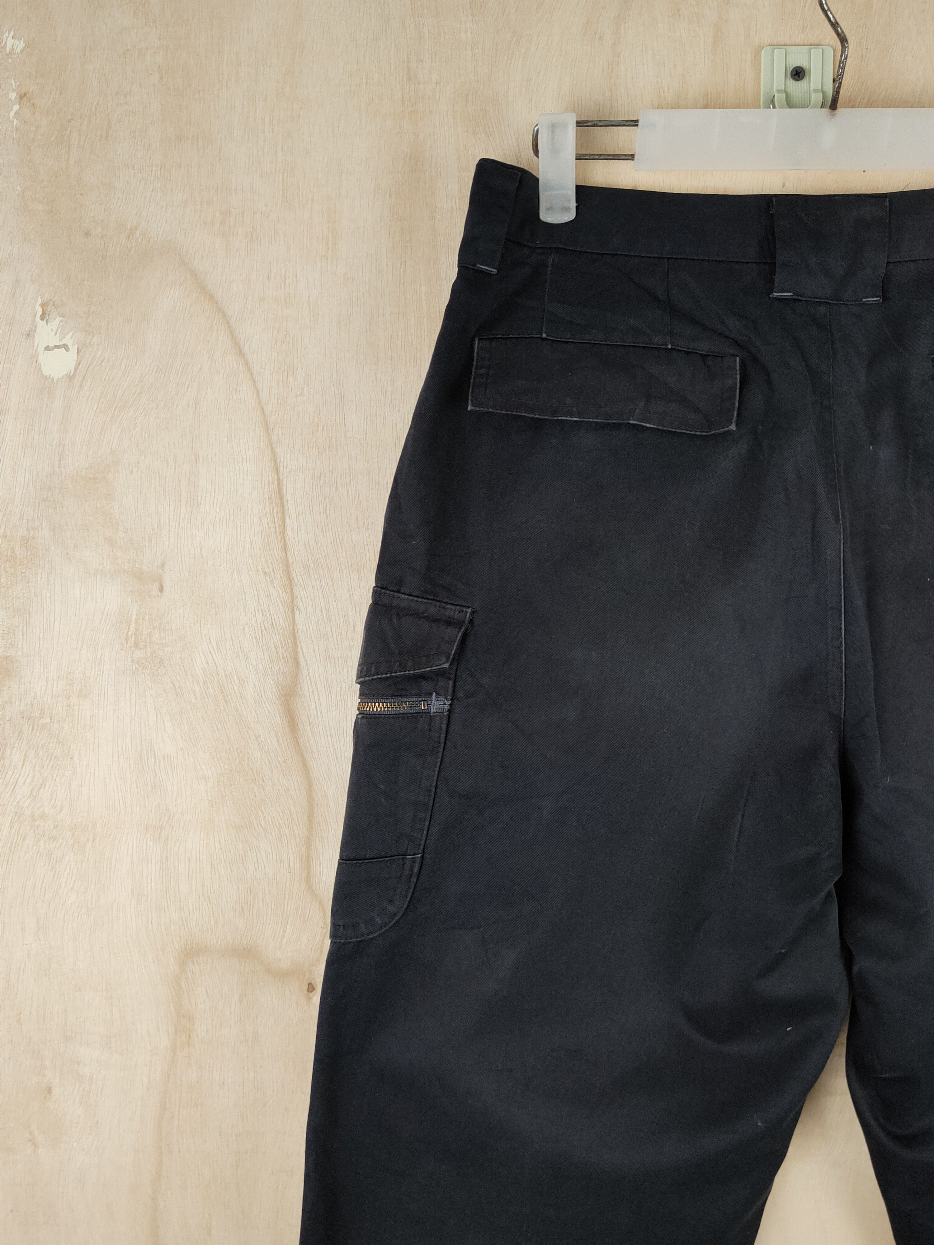 Japanese Brand Andare Schietti Black Multipocket Cargo Pants #S2544 Size US 32 / EU 48 - 10 Thumbnail