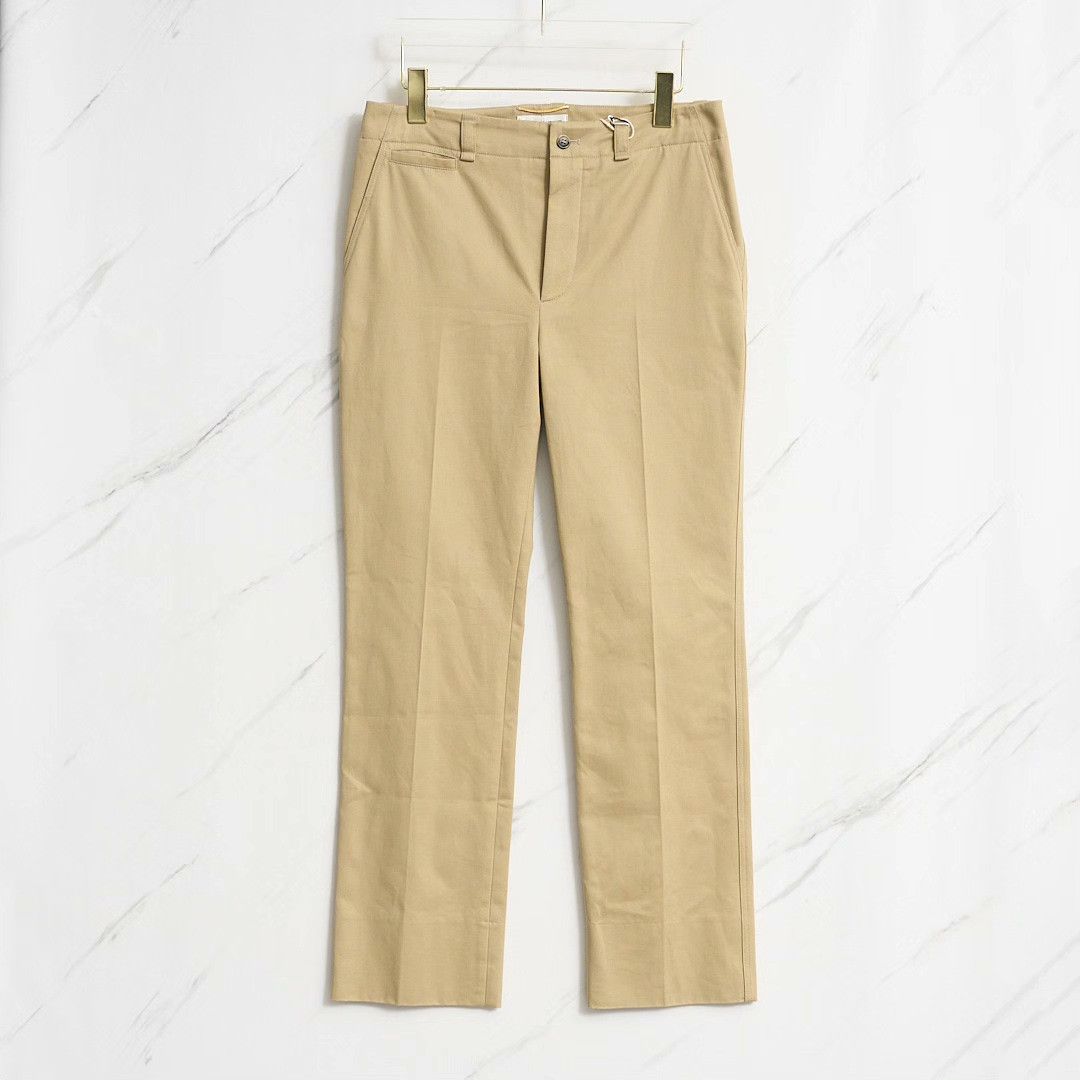 Saint Laurent Paris Saint Laurent Women's Cotton Straight Casual Pants Size 40" / US 18 - 1 Thumbnail