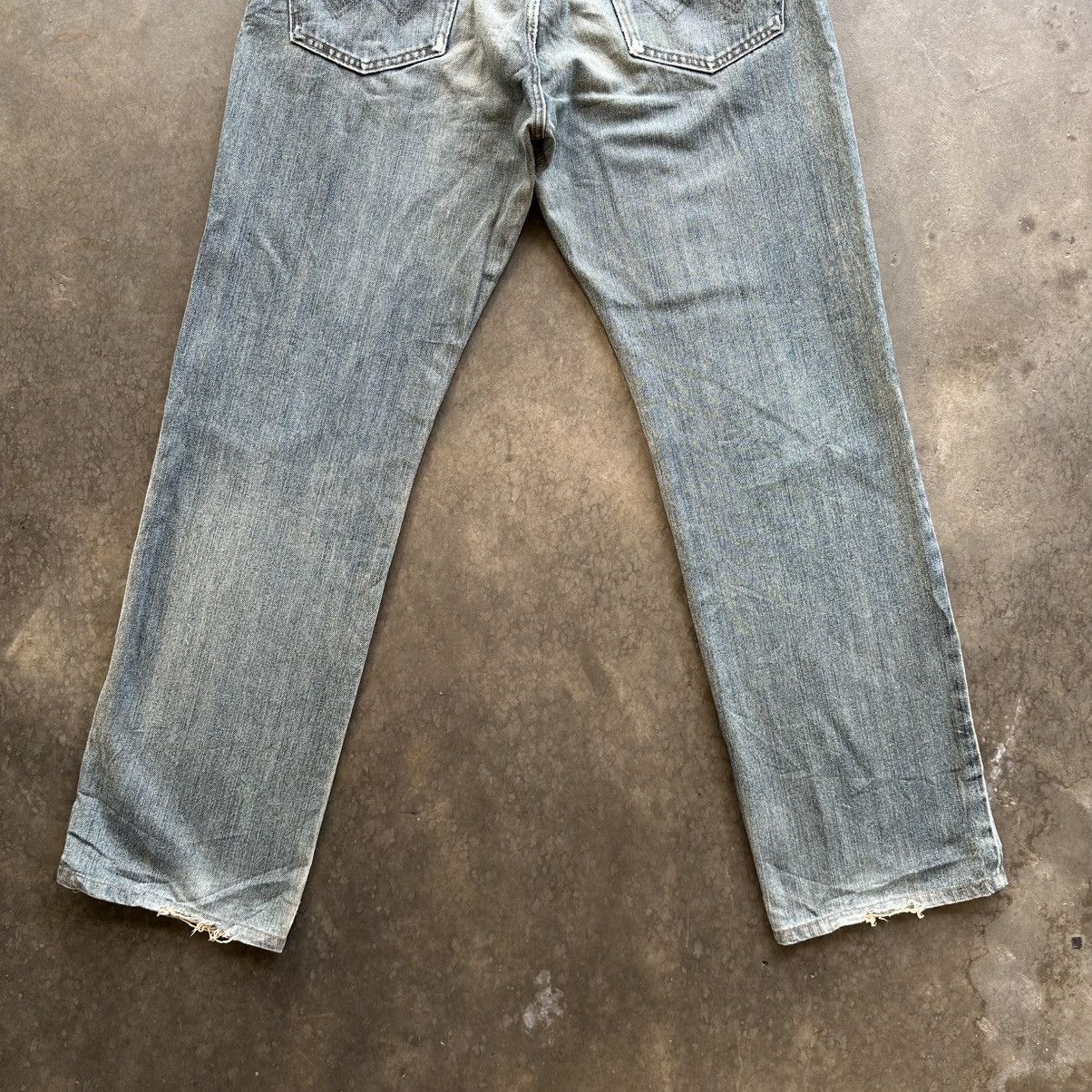 Japanese Brand Vintage Edwin Faded Distressed Denim Jean Pant W32 Size US 32 / EU 48 - 10 Thumbnail