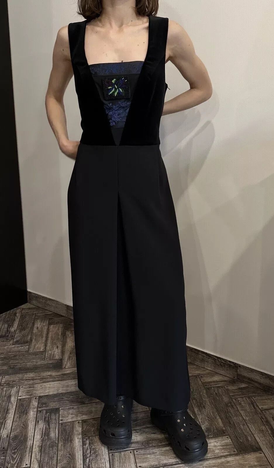 Sportalm Kitzbuhel Sportalm Kitzbuhel Velour Maxi Long Dress Womens Black Size XS / US 0-2 / IT 36-38 - 10 Thumbnail