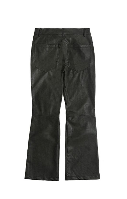 Japanese Brand × Leather Oxford Leather Pants Men Y2K Flared Vintage Trousers Size US 31 - 8 Thumbnail
