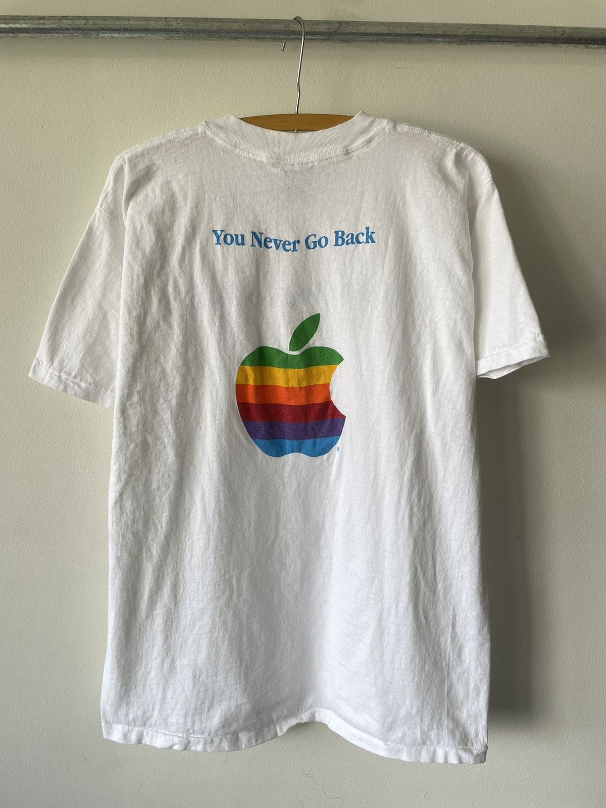 Image of Vintage 90's Apple Once You Go Mac Tee in White, Men's (Size XL)