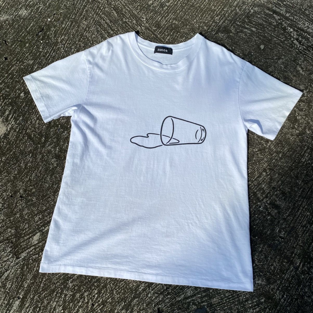 Zucca ZUCCA Crewneck T-Shirt with Black Logo Print on Front Size US L / EU 52-54 / 3 - 17 Thumbnail