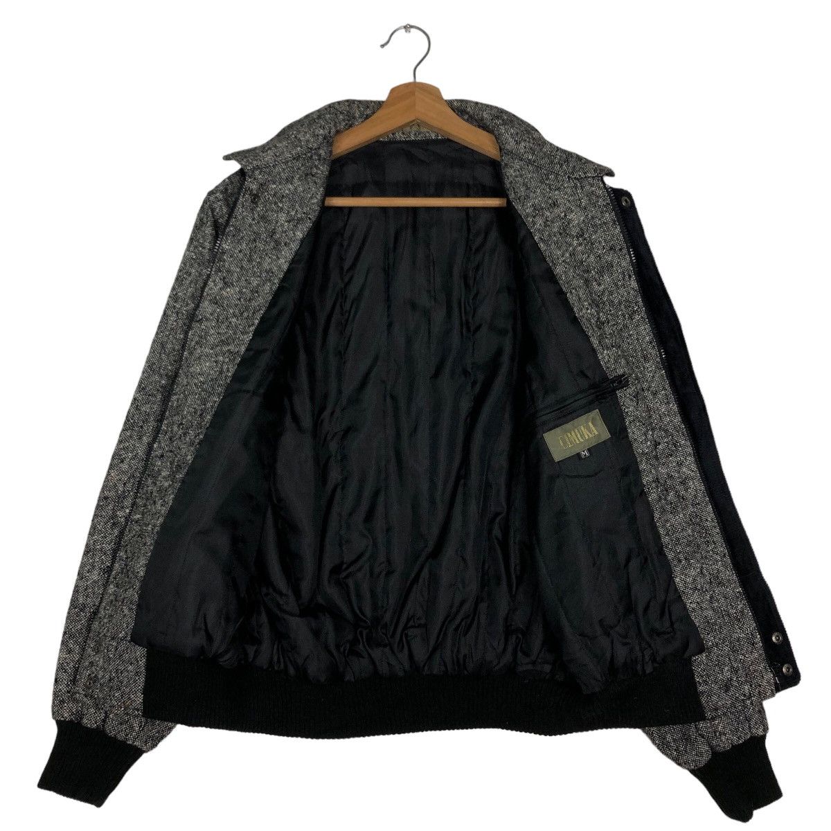 Japanese Brand 🔥90’s Herringbone Wool Bomber Jacket Cimuka Issey Miyake Size US M / EU 48-50 / 2 - 11 Thumbnail