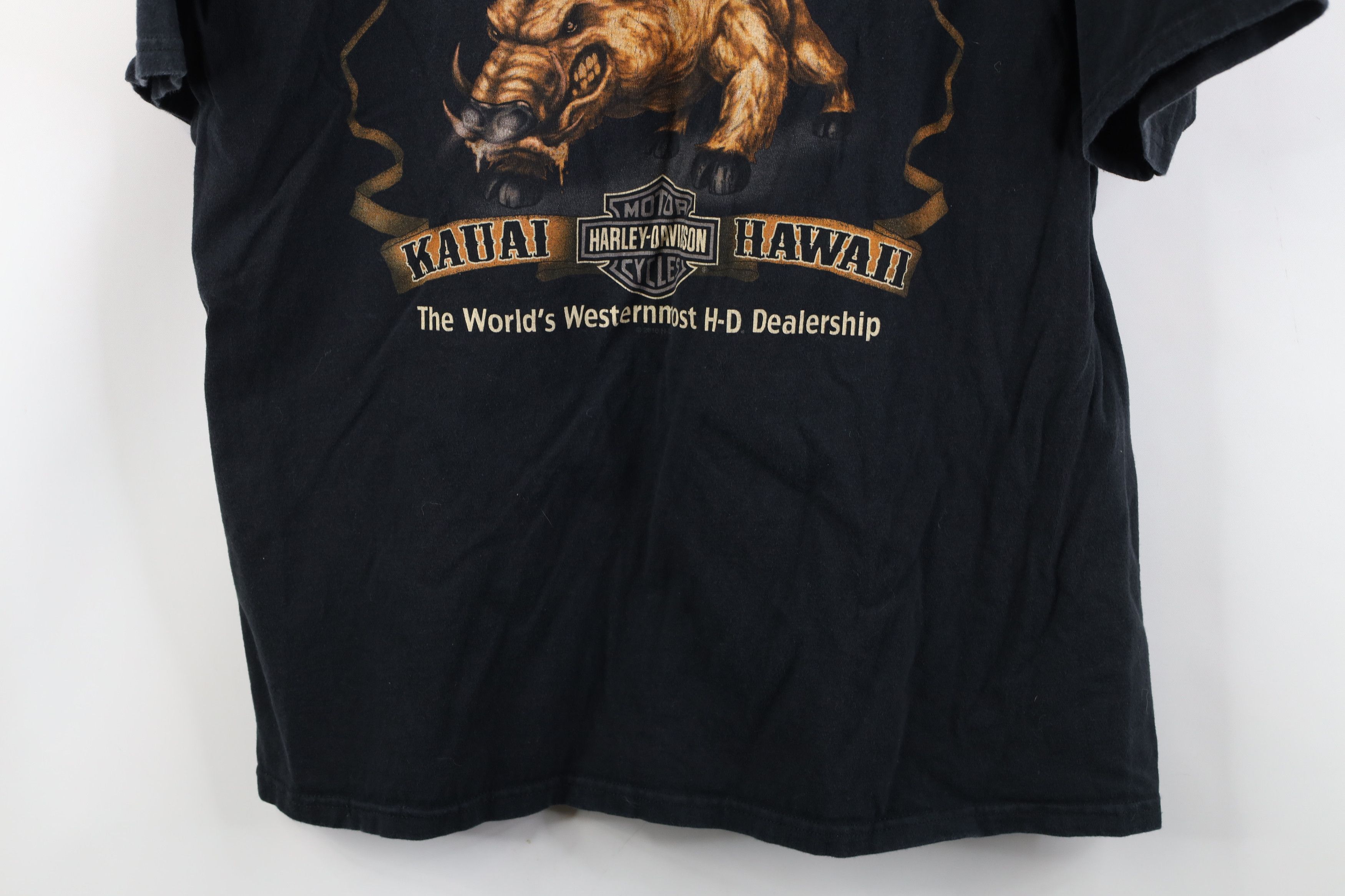 Harley Davidson Vintage Y2K Harley Davidson Hog Short Sleeve T-Shirt Black Size US XL / EU 56 / 4 - 15 Thumbnail