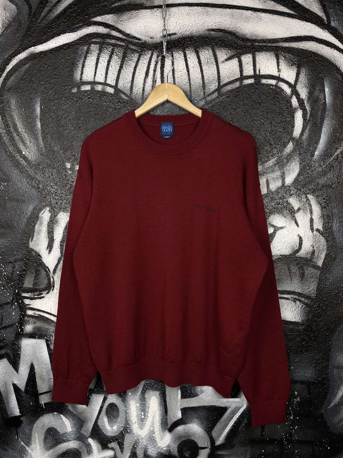 Kenzo × Vintage Vintage Kenzo Jeans Big Logo Sweater Size US L / EU 52-54 / 3 - 3 Thumbnail
