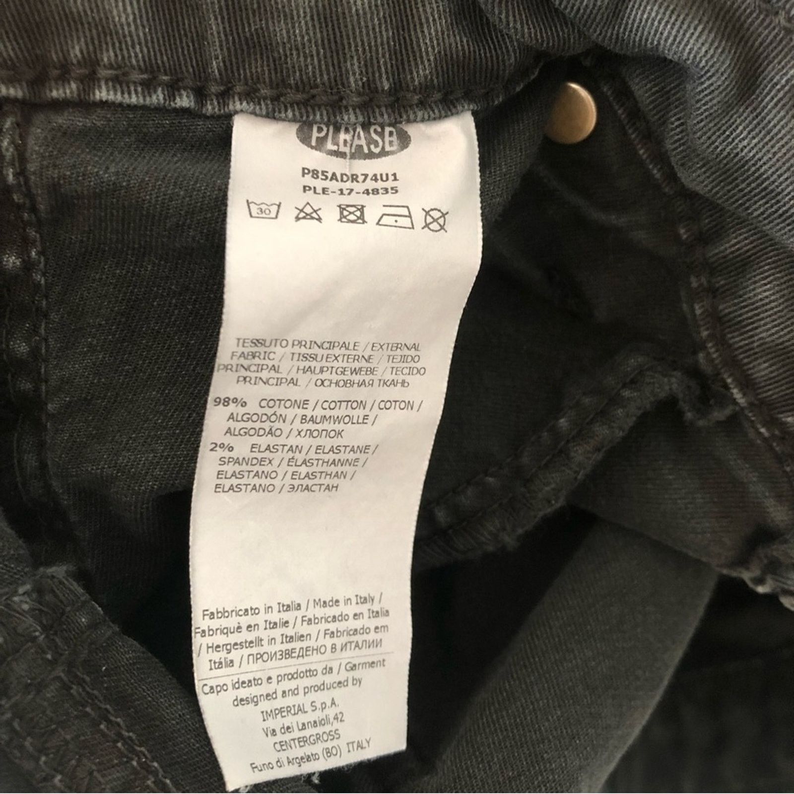 Other Please Made in Italy Black Denim Straight Leg Mid Rise Jeans Size 27" / US 4 / IT 40 - 13 Thumbnail