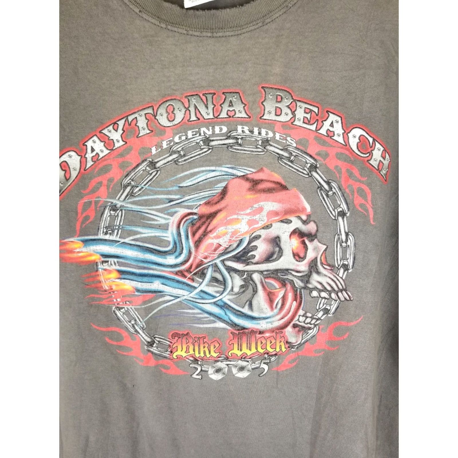 Vintage VINTAGE DAYTONA BEACH BIKE WEEK GRADIENT SUN FADED WORN T-SHIRT SZ XL Hat? Size US XL / EU 56 / 4 - 2 Thumbnail