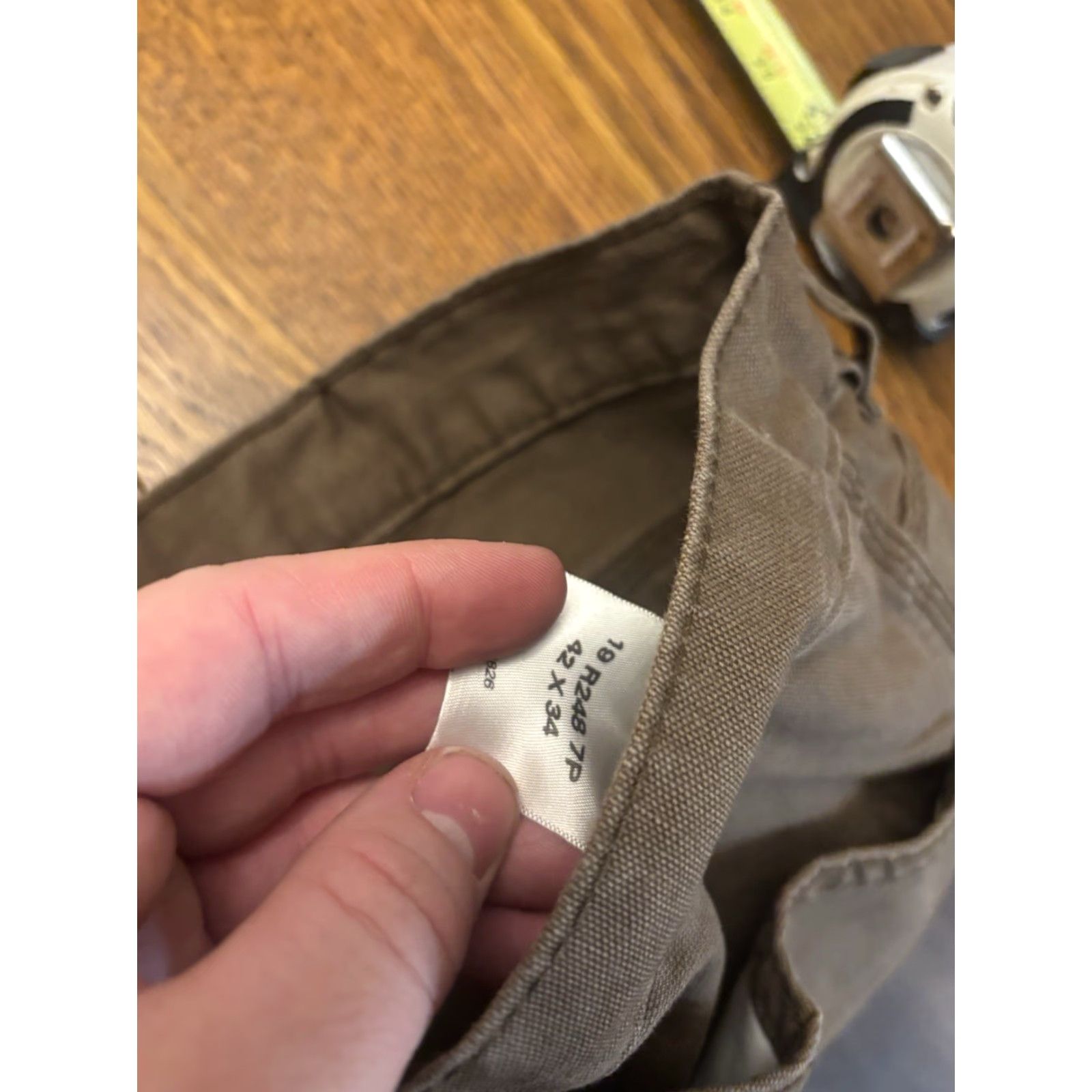 Vintage CE Schmidt Workwear Utility Jeans Mens 42X 34 Canvas Brown Relaxed Fit Comfort Flex Belt Loops Logo 42 Inseam 34 Size US 42 / EU 58 - 4 Thumbnail