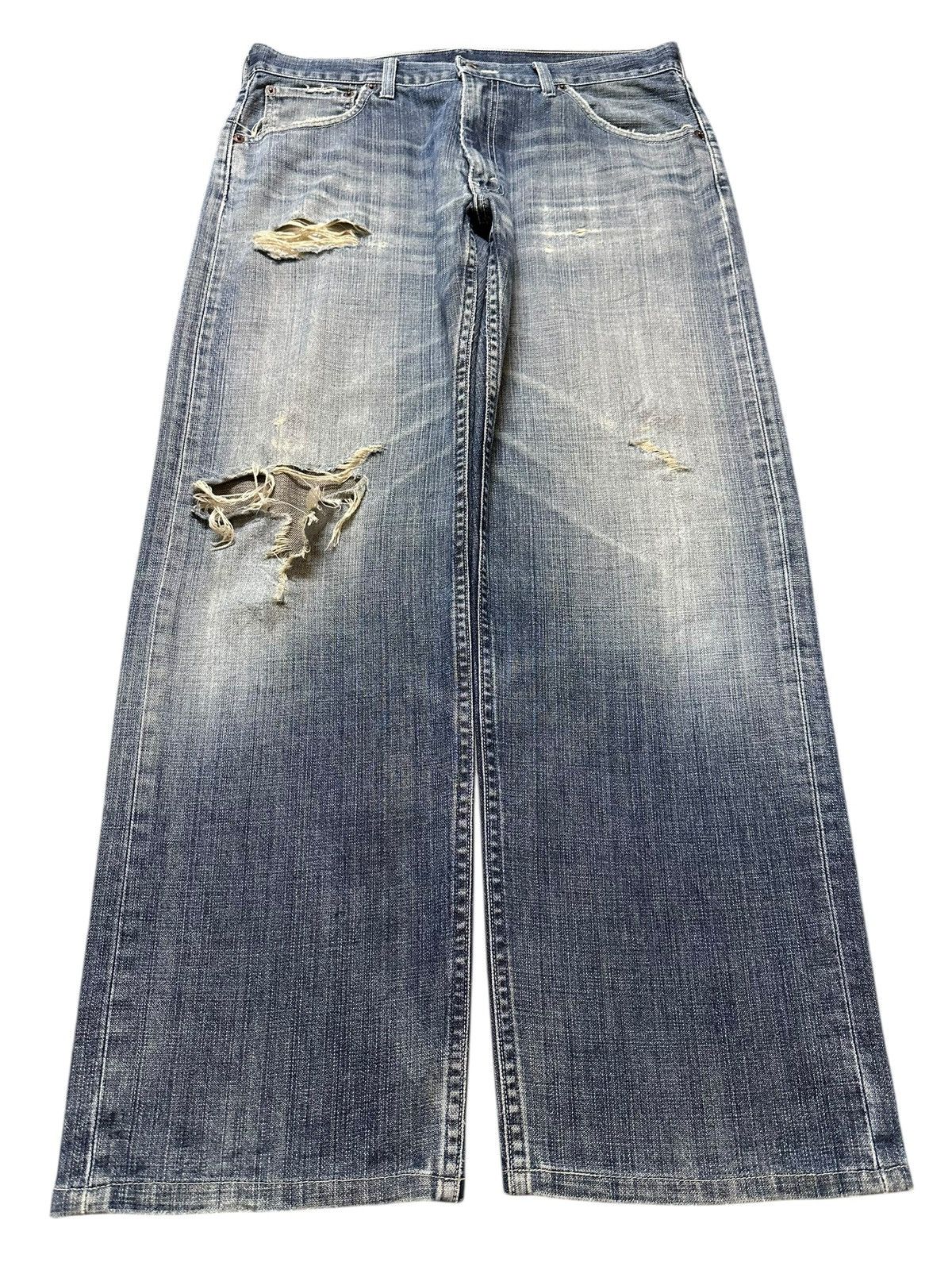 Levi's Vintage 90s Levis 503 Blue Wash Faded Distressed Baggy Jeans Size US 34 / EU 50 - 1 Thumbnail