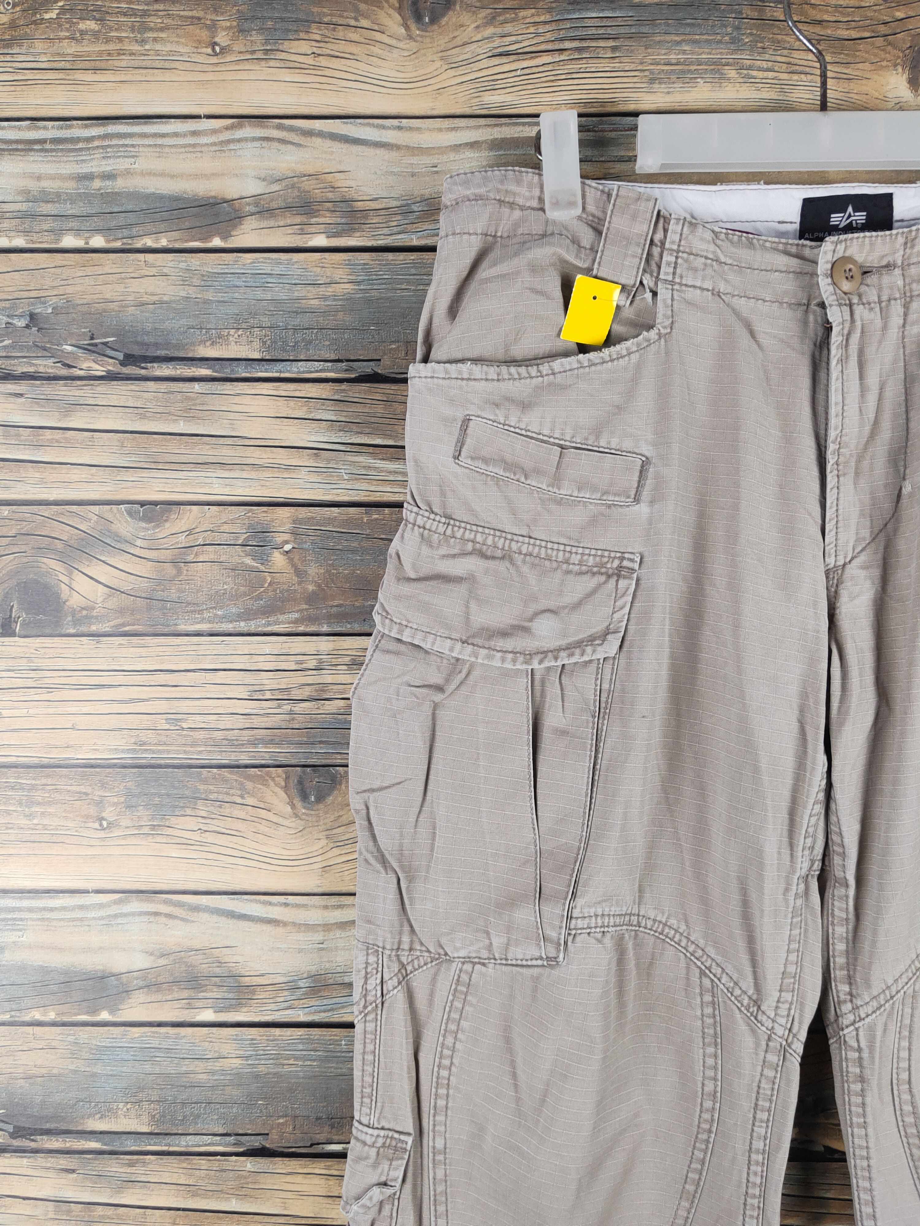 Alpha Industries DL Alpha Industries Beige Multipocket Cargo Pants #2432 Size US 30 / EU 46 - 3 Thumbnail