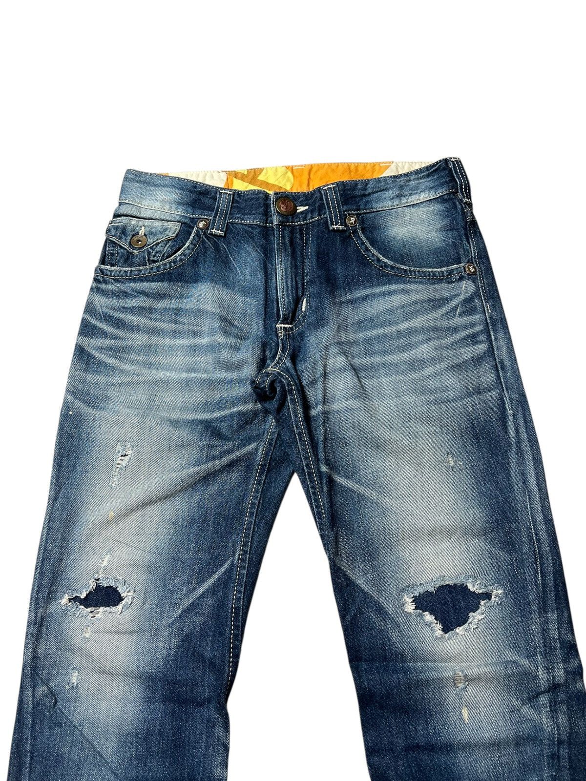 Edwin Bootcut Edwin Splatter Distressed Flared Jeans Pants Size US 32 / EU 48 - 3 Thumbnail