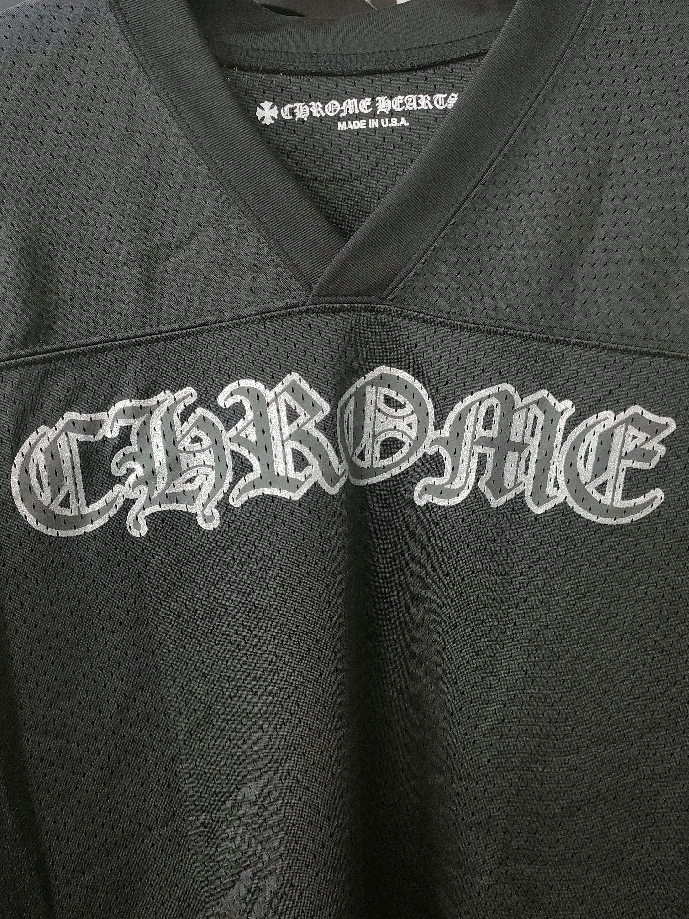 Chrome Hearts Chrome Hearts Black Mesh Ice Hockey Short Sleeve Tee Size US S / EU 44-46 / 1 - 5 Thumbnail