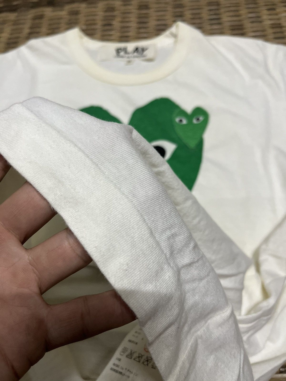 CDG by Comme des Garcons × Comme des Garcons × Japanese Brand COMME DES GARCONS PLAY GREEN BIG LOGO T SHIRTS Size US S / EU 44-46 / 1 - 8 Thumbnail
