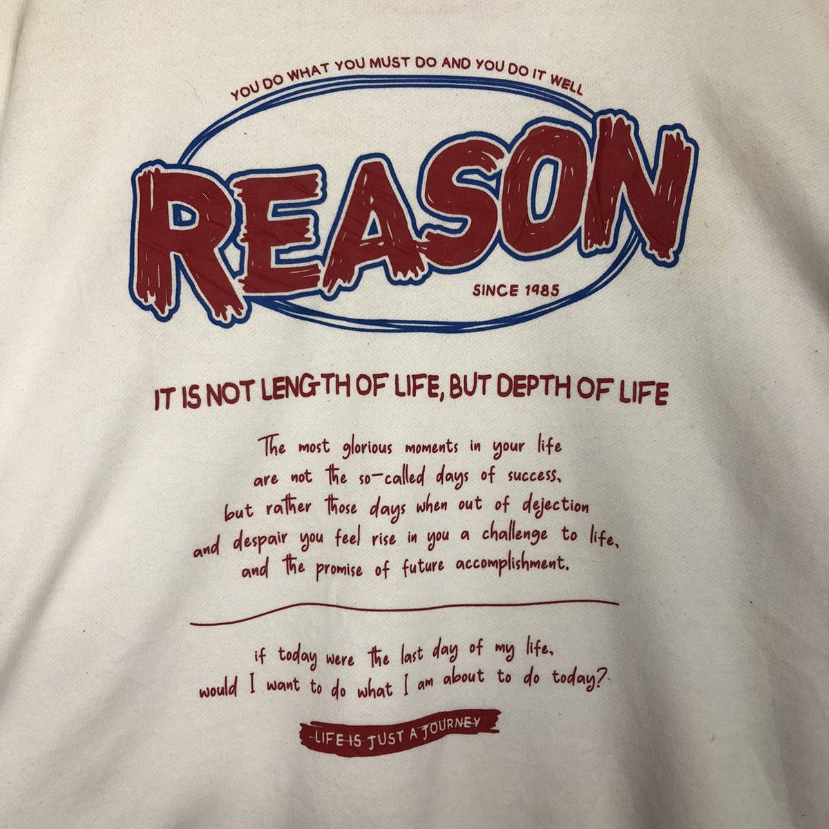 Japanese Brand 📌Vintage Sweatshirt Streetwear Style Reason Spell Out Size US M / EU 48-50 / 2 - 13 Thumbnail